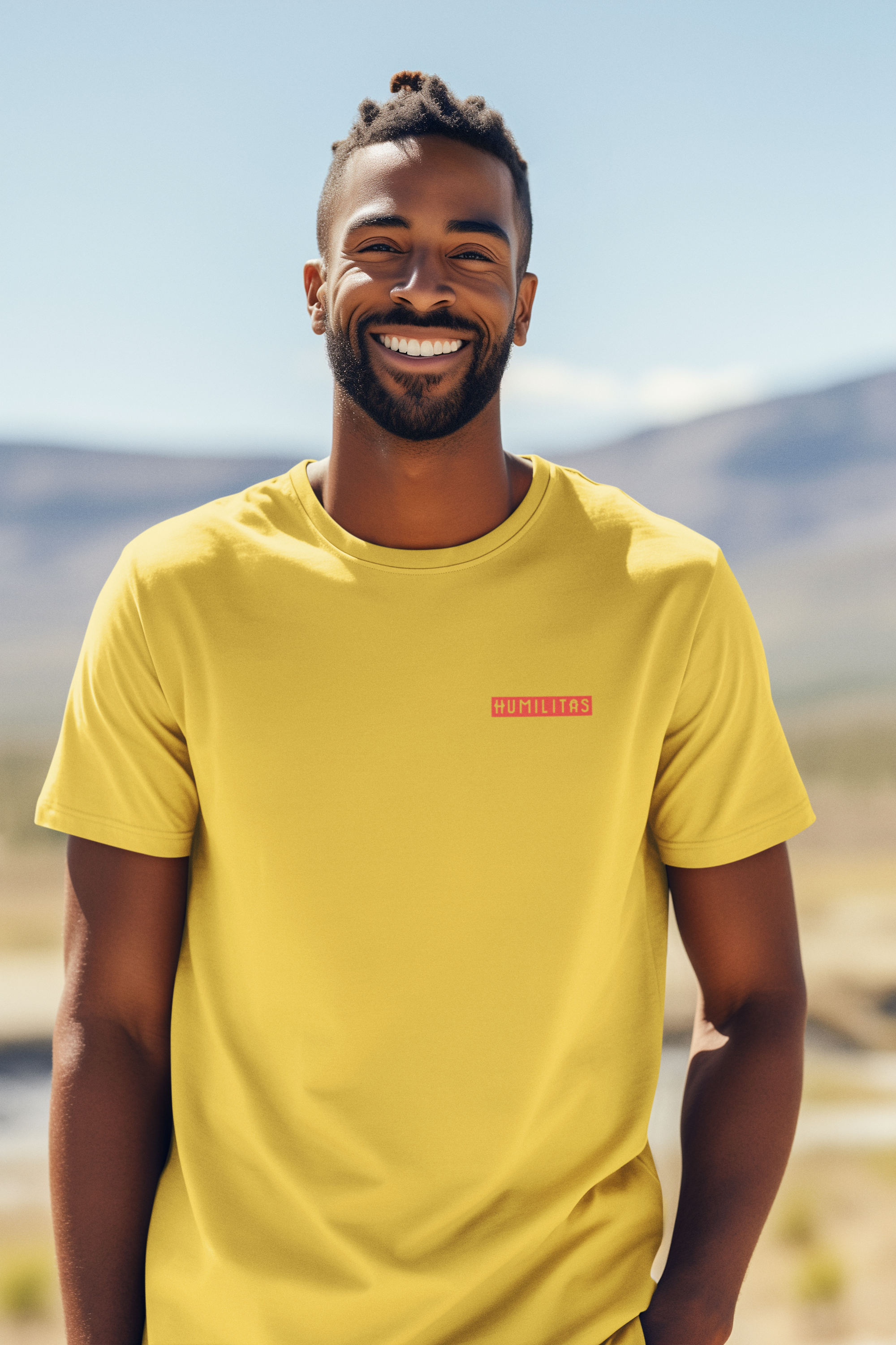 T-Shirt Estonada Unissex: Coleção Humilitas Cloth Minimal (Modelo 2)