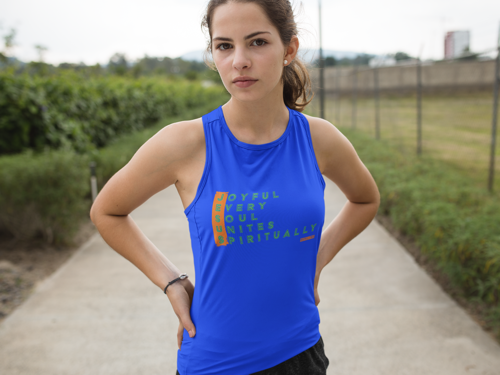 Regata Feminina Sport Dry UV Humilitas Cloth: Jesus