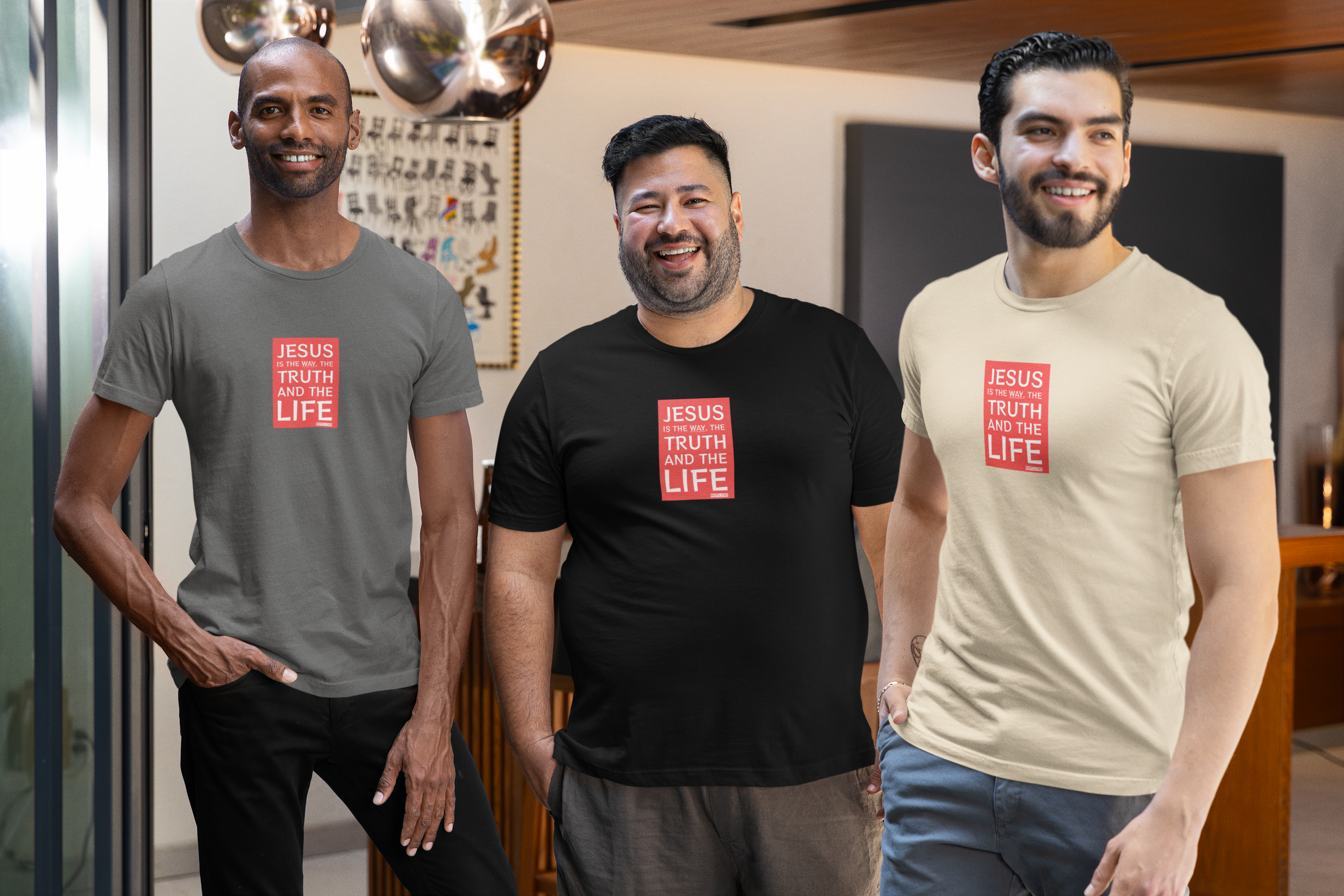 T-Shirt Unissex Pima Humilitas Cloth: Jesus is the Way, the Truth and the Life | Coleção Fé em Estilo