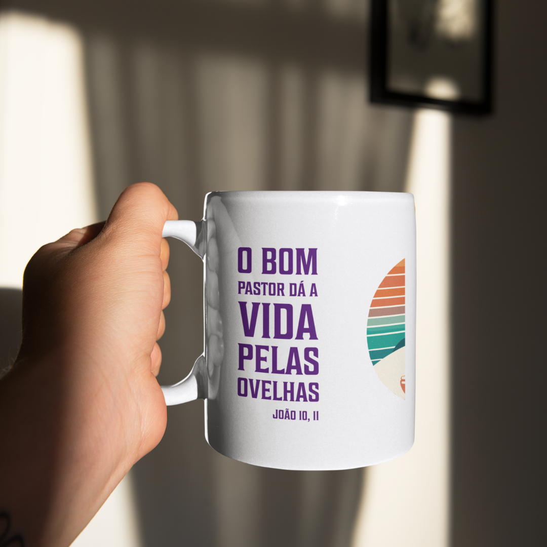  Caneca Humilitas Cloth: O Bom Pastor - Coleção Voz Divina (Modelo 1)