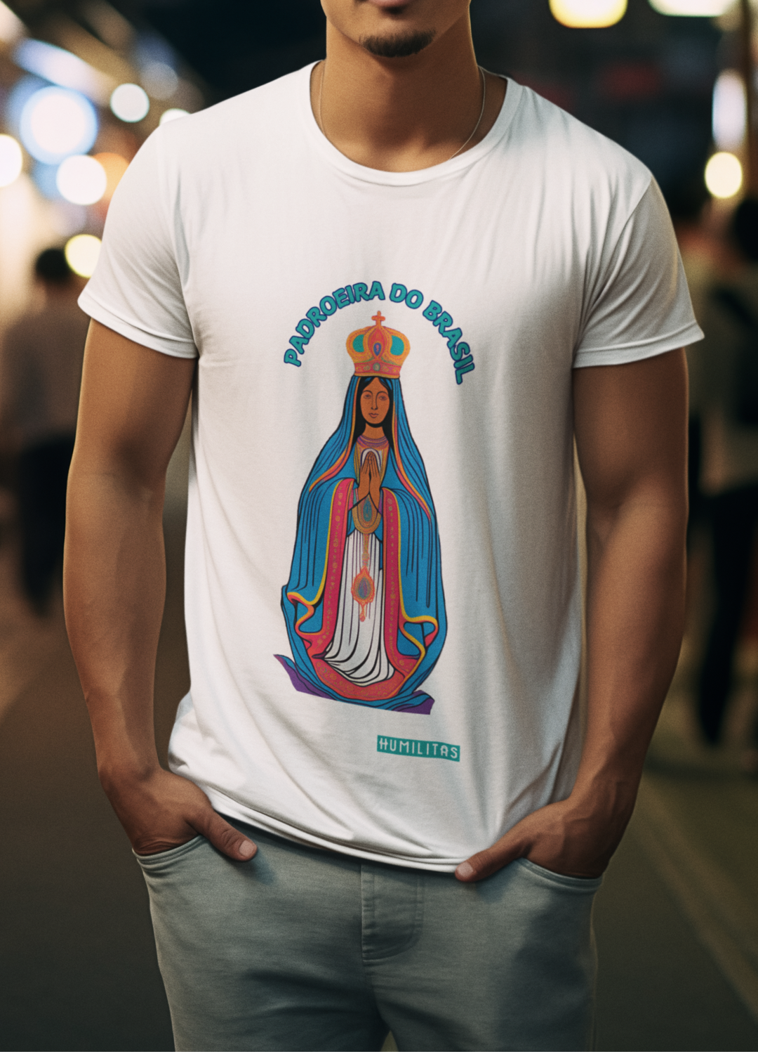 T-Shirt Unissex Nossa Senhora Aparecida Humilitas Cloth | Coleção Maria e Suas Faces