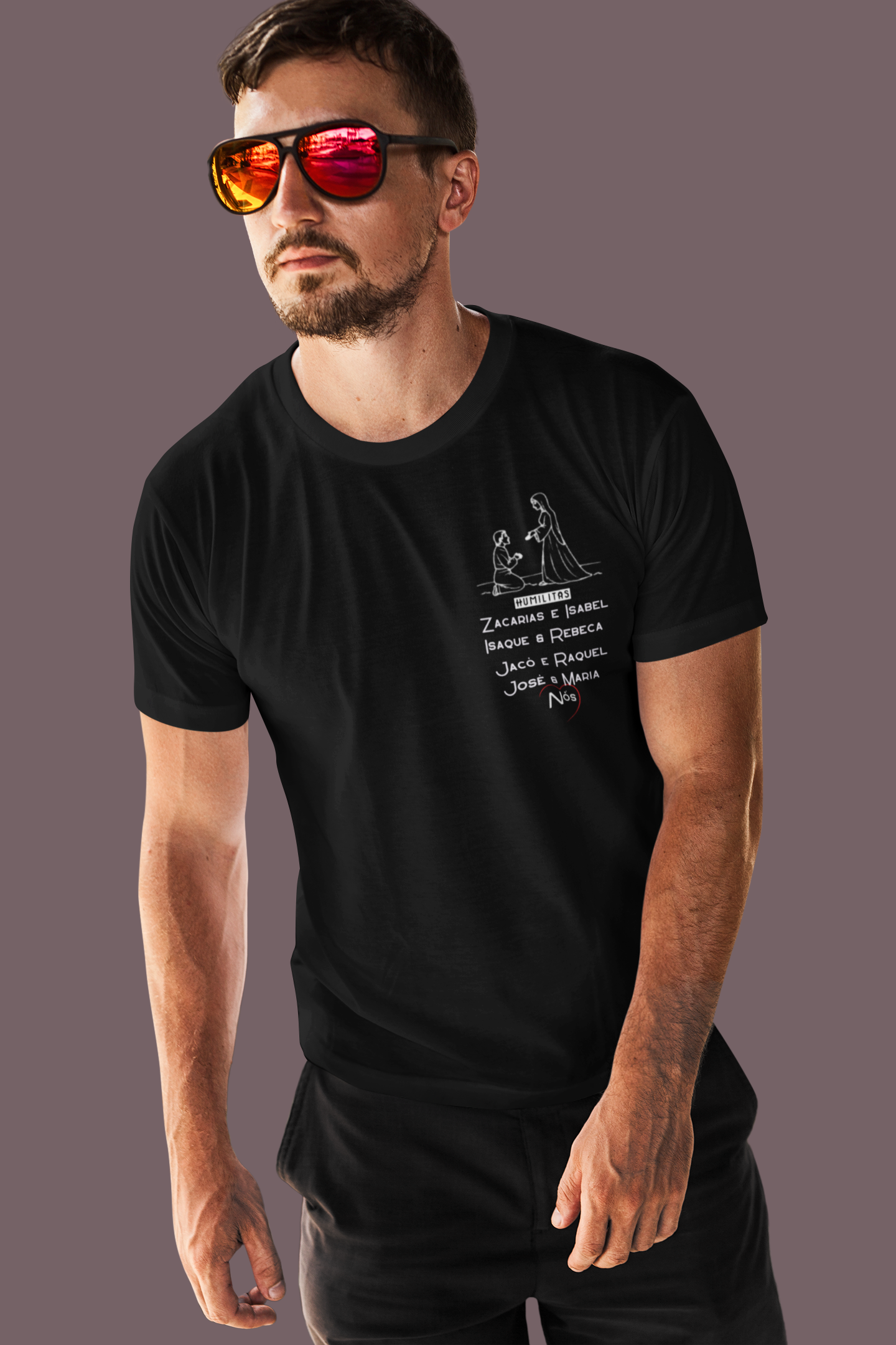 T-Shirt  Unissex Humilitas Cloth: Colossenses 3,14 l Laços de Fé 