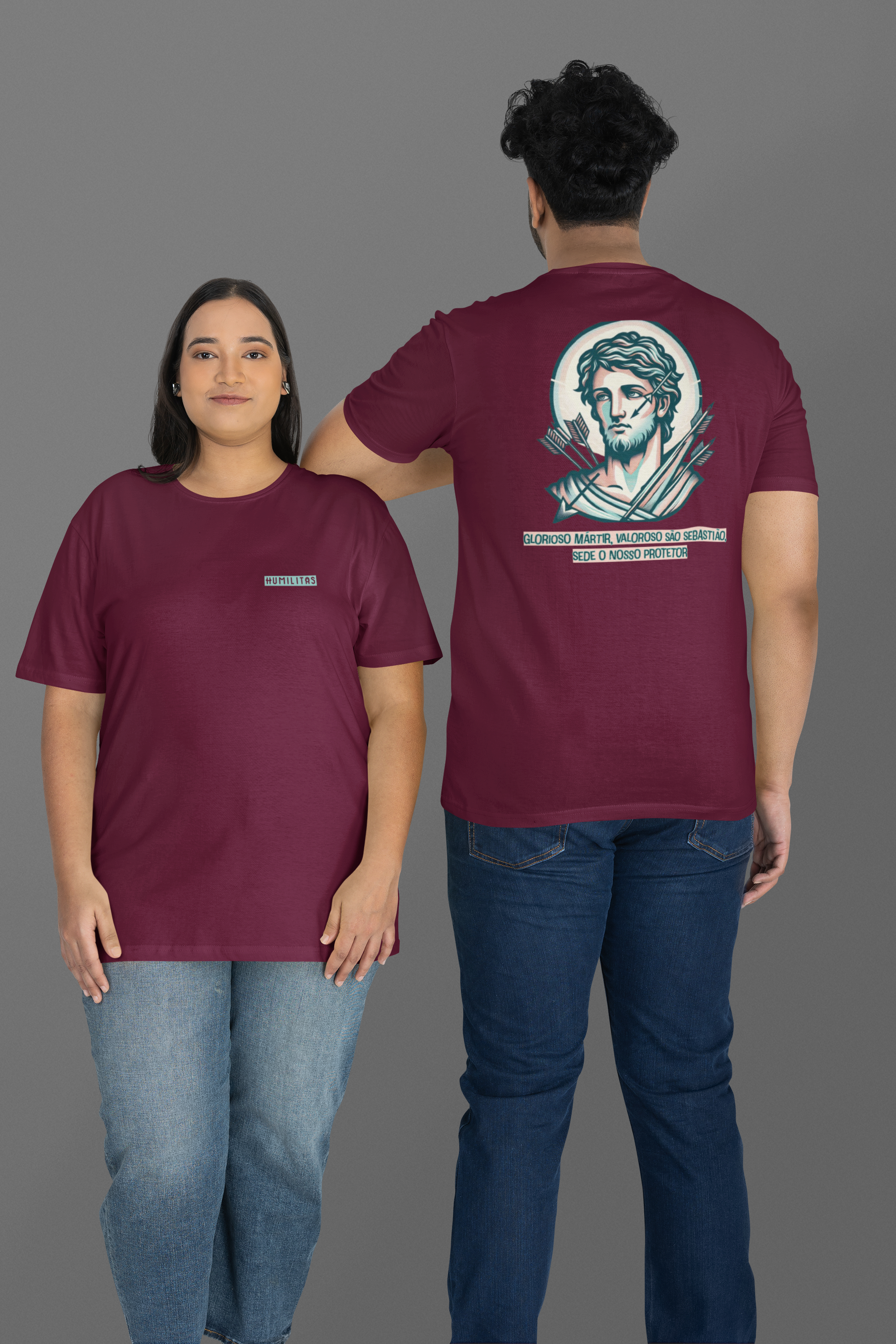 T-Shirt Unissex Humilitas Cloth: São Sebastião | Coleção Santidade nas Ruas