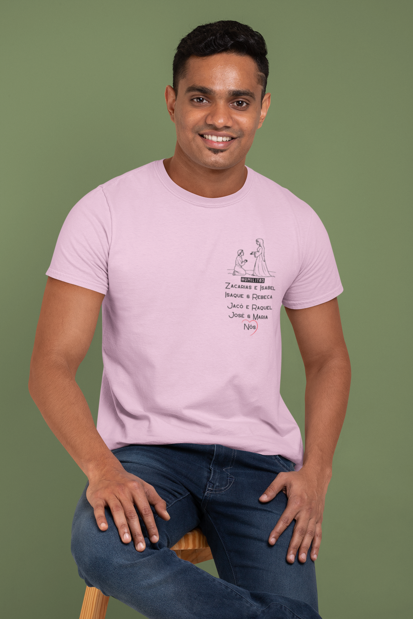 T-Shirt  Unissex Humilitas Cloth: Colossenses 3,14 l Laços de Fé 