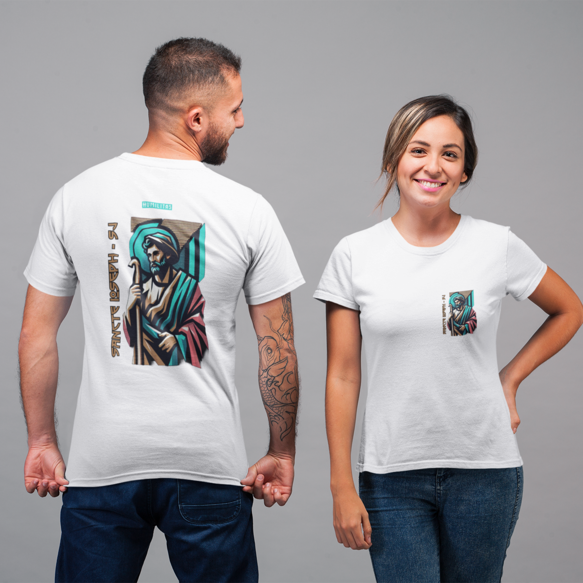 T-Shirt Unissex Humilitas Cloth: São José | Coleção Santidade nas Ruas