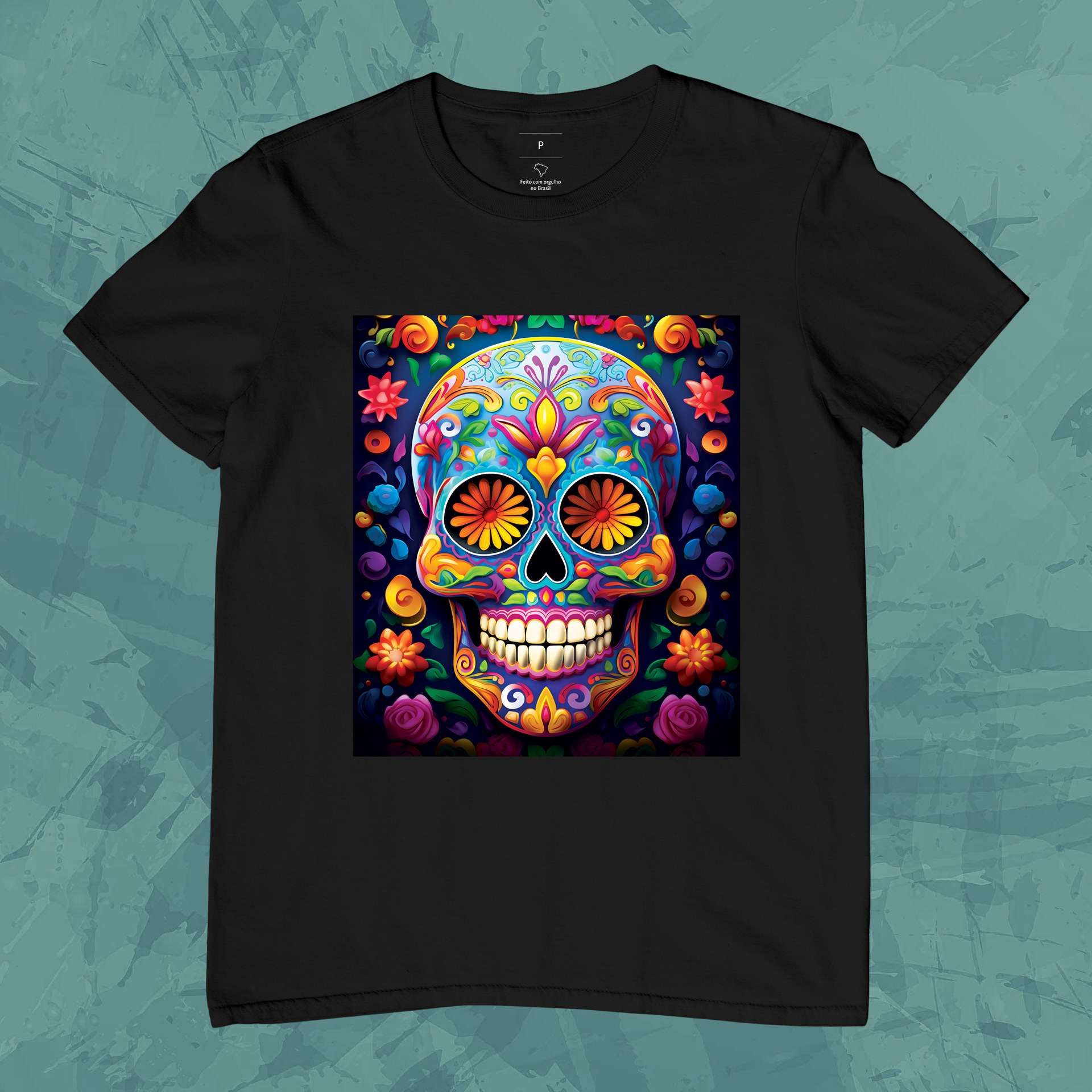 Camiseta Unissex - Caveira Radiante