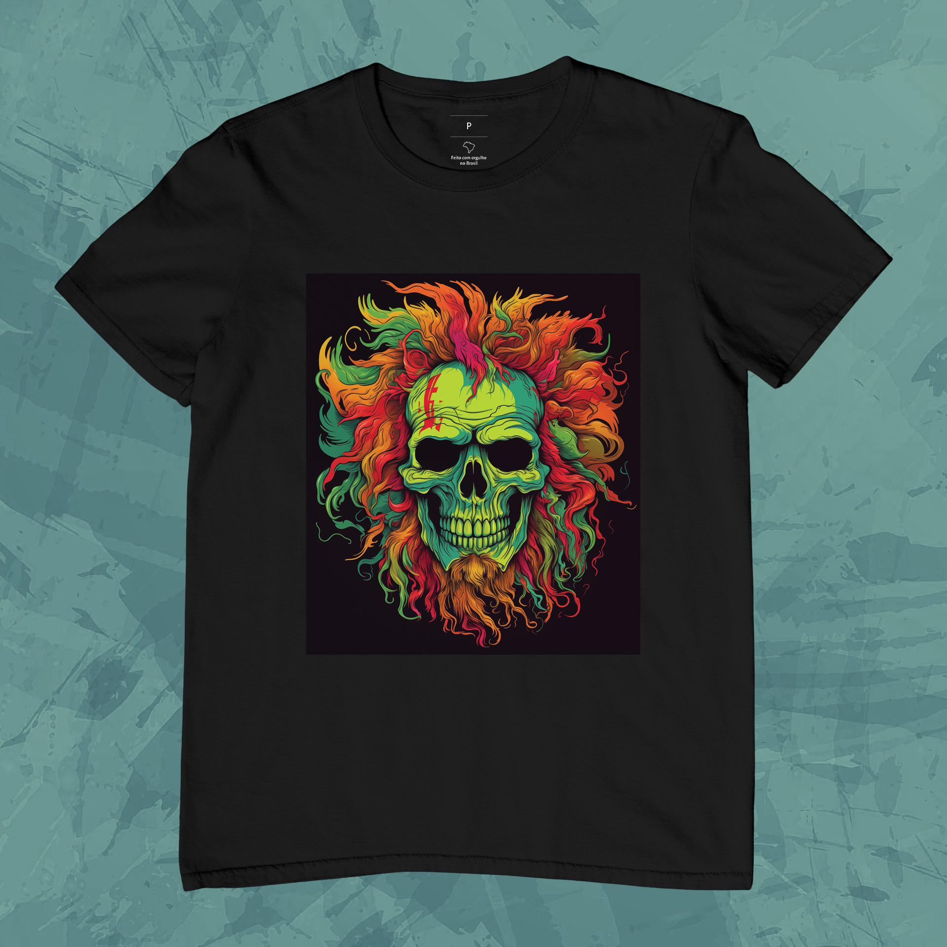 Camiseta Unissex - Green Skull