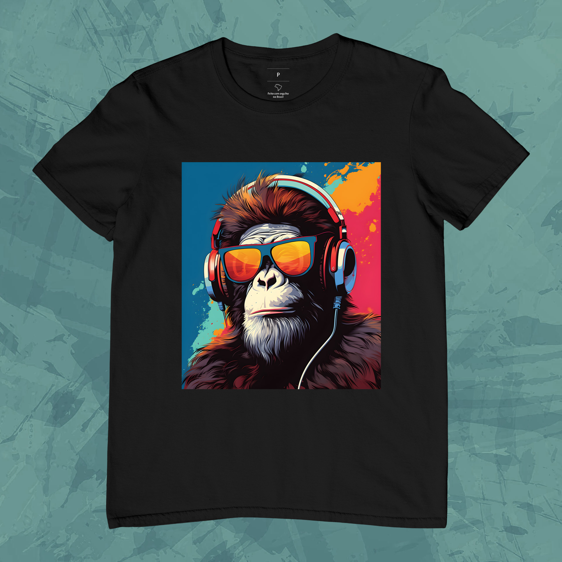Camiseta - Monkey & Headphones