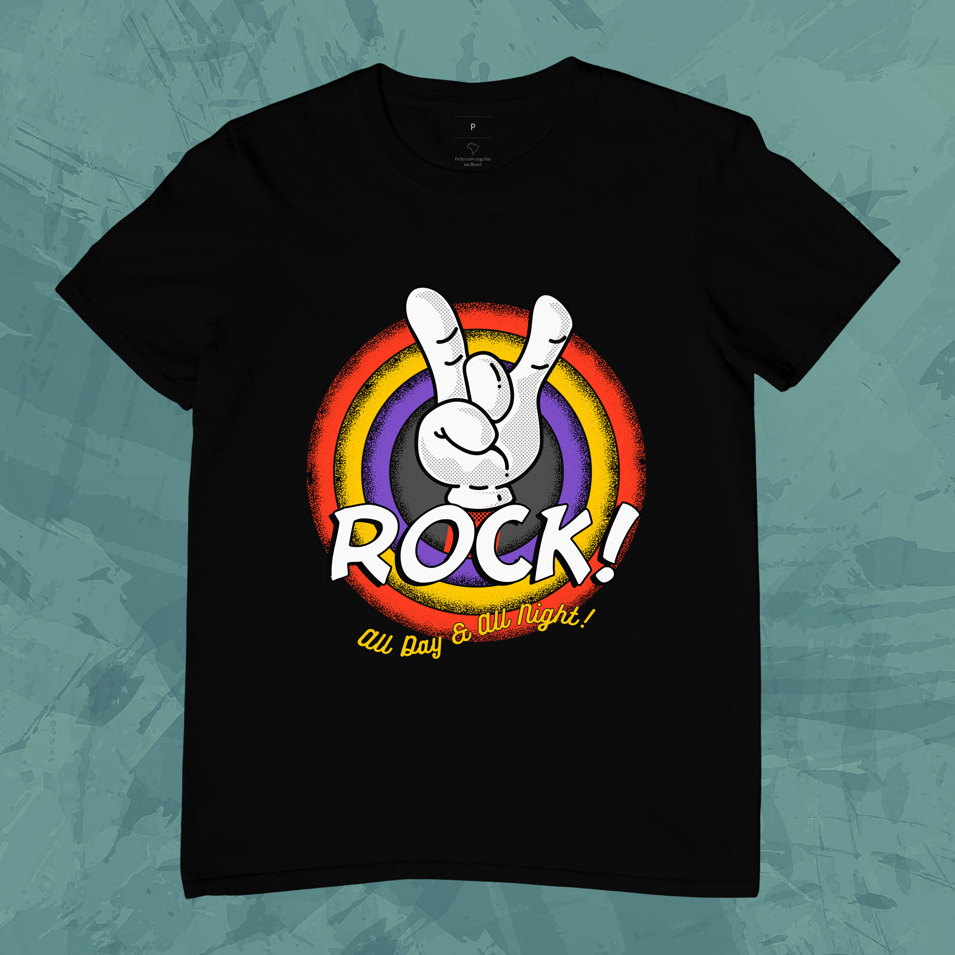 Camiseta Rock and Roll -  Todo dia, toda noite