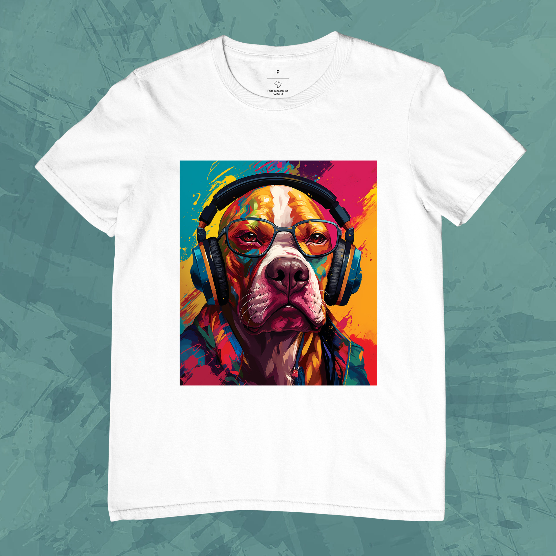 Camiseta Unissex - Cachorro de Óculos