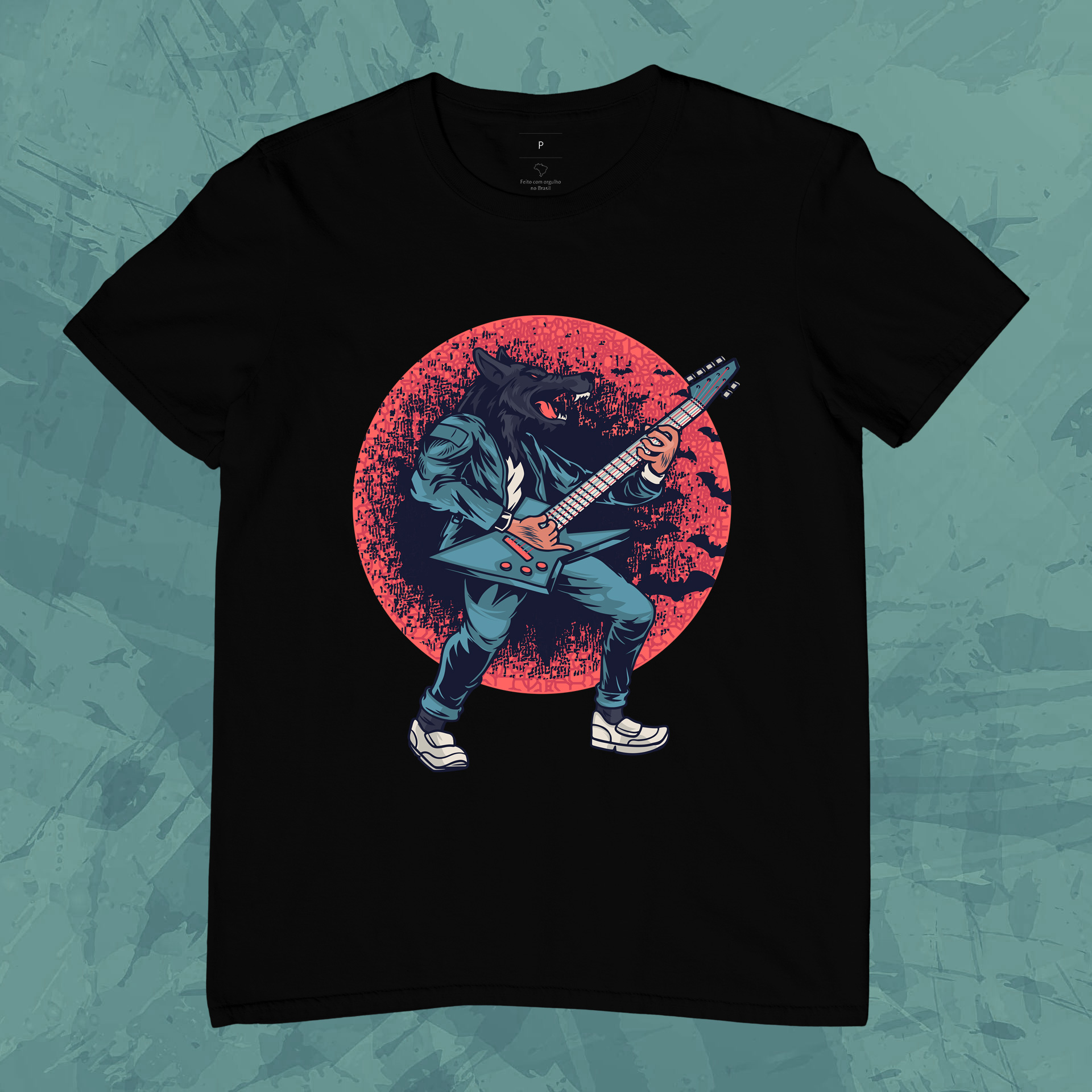 Camiseta Lobo do Rock