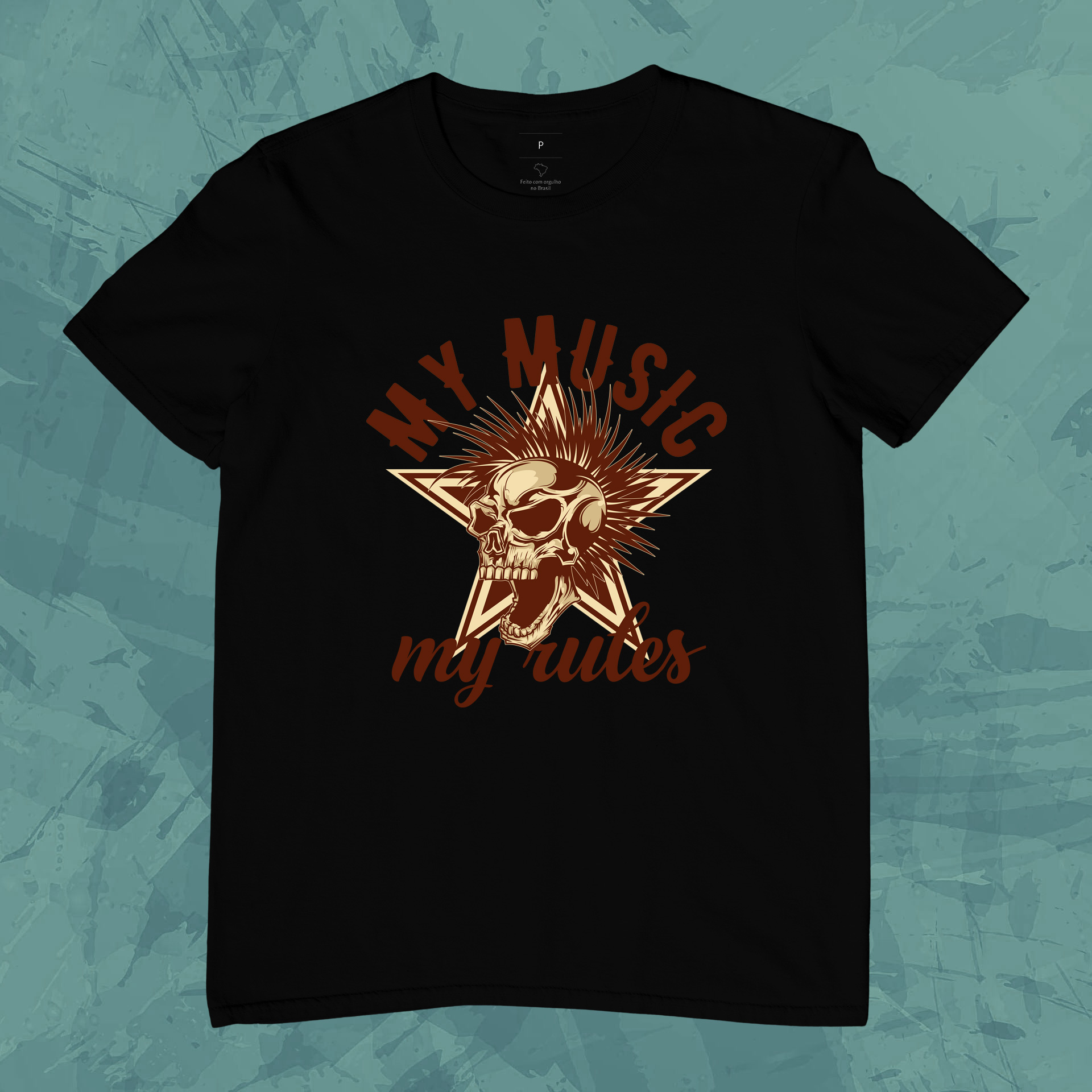Camiseta Minha Música Minhas Regras