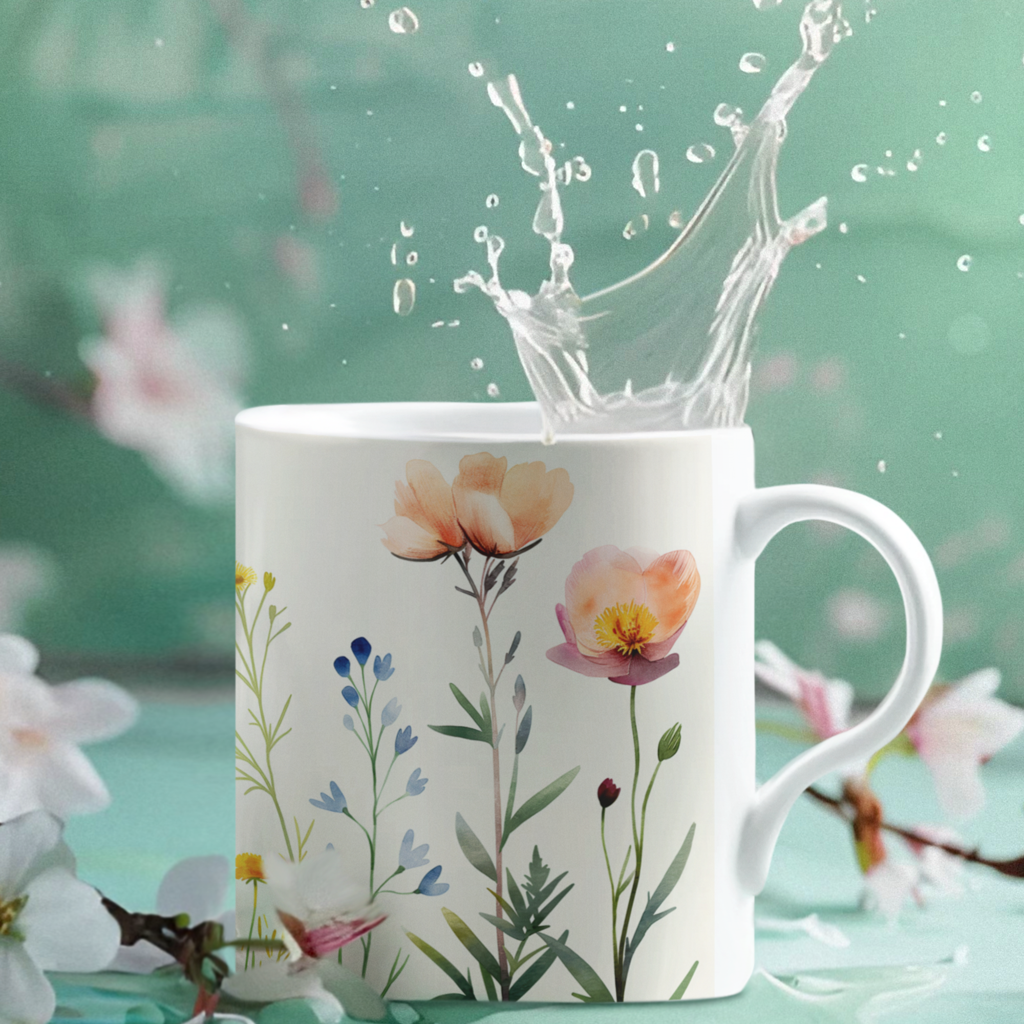 Caneca Flores Vintage