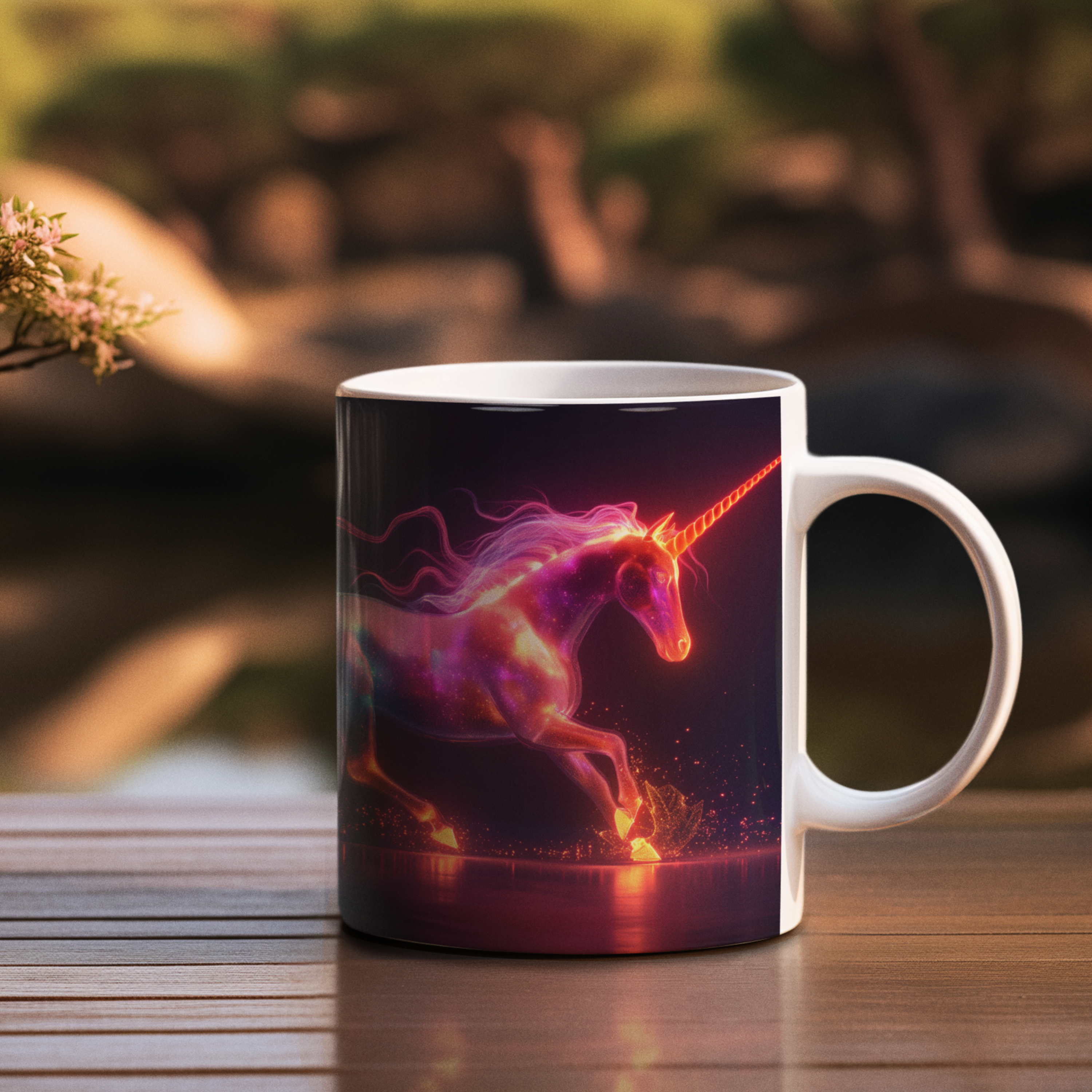 Caneca Unicórnio Neon