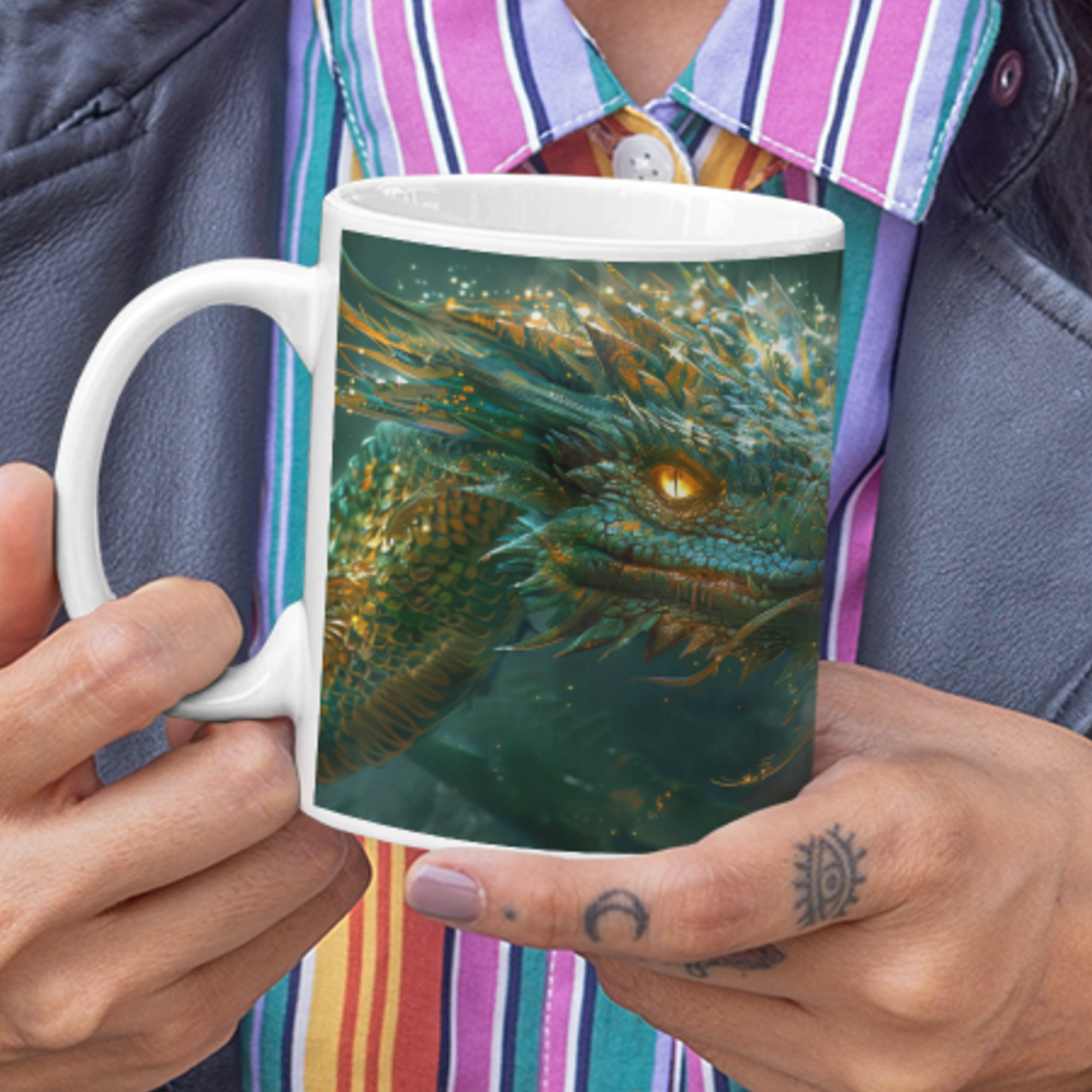 Caneca Serpente Dourada