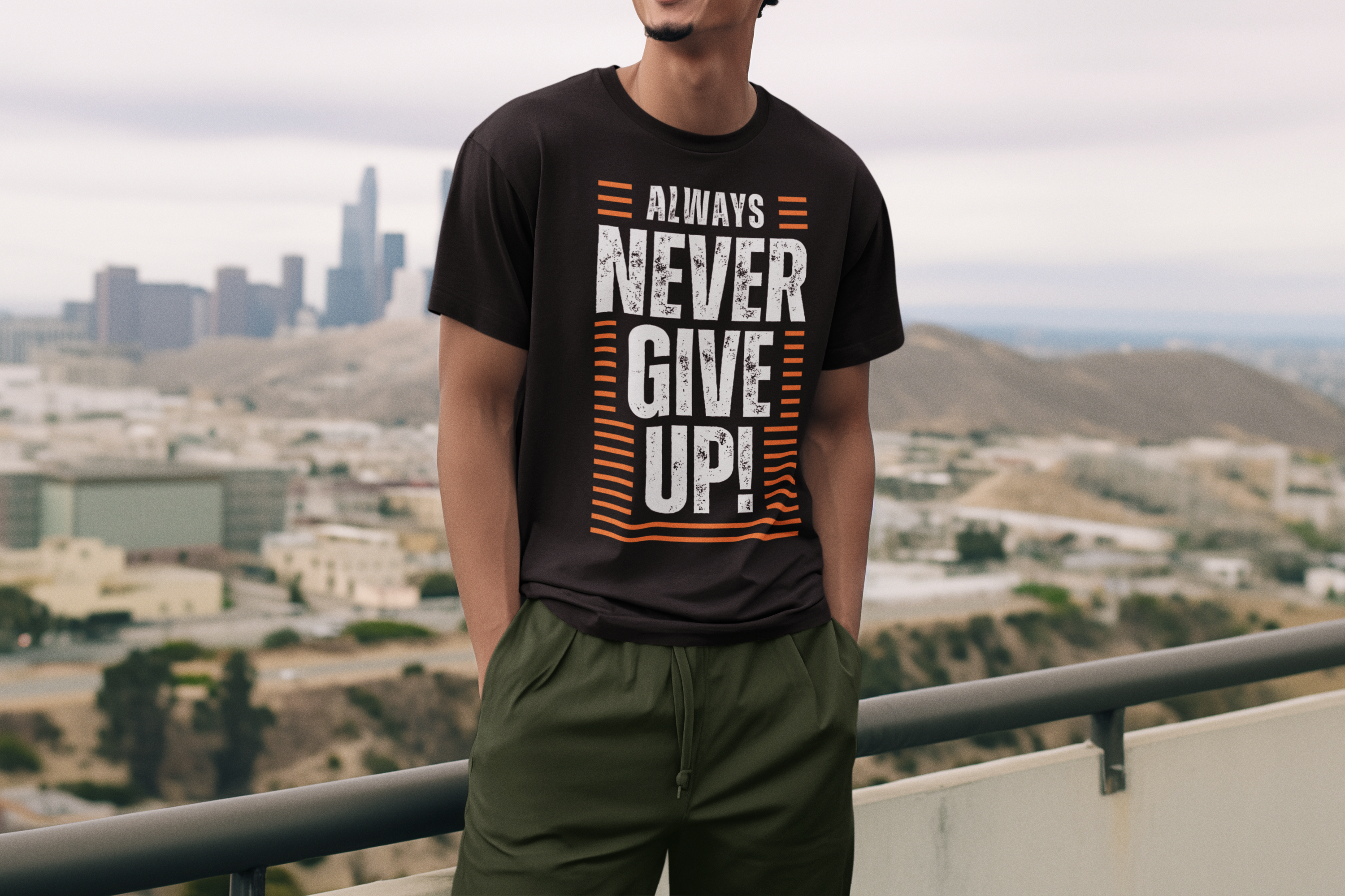 Camiseta Never give up! T-Shirt Prime