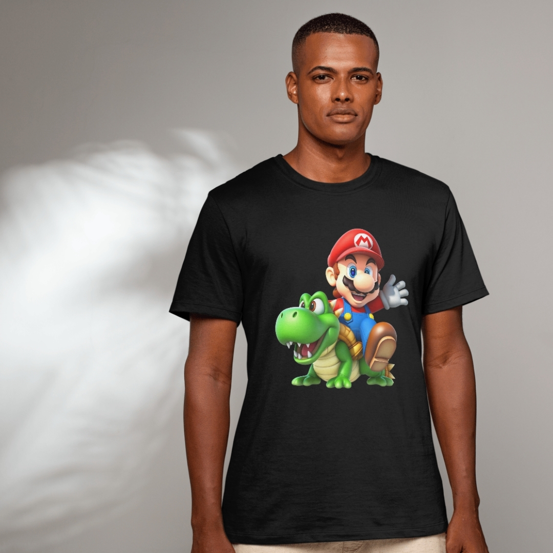 Camiseta Black. Super Mario Classic