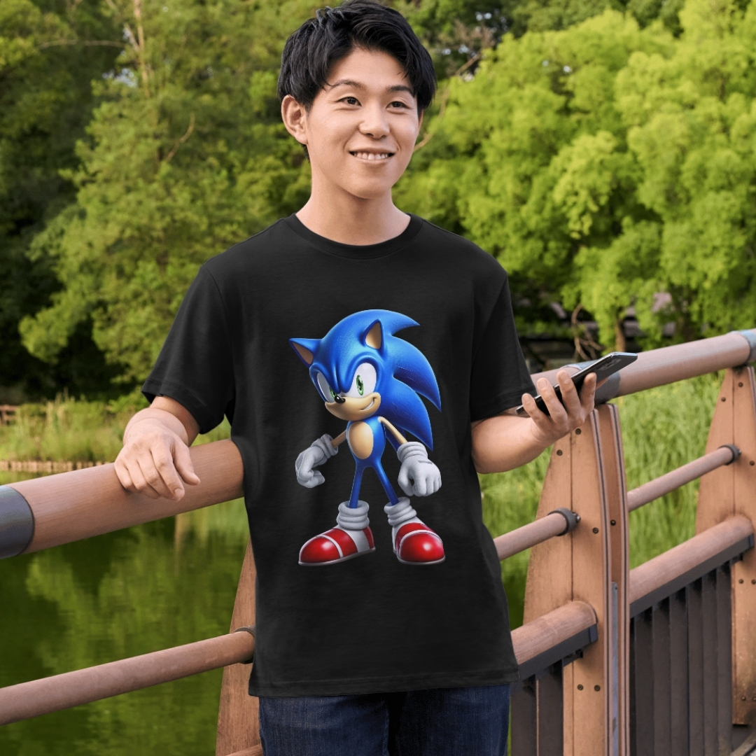 Camiseta Black. Sonic Speed