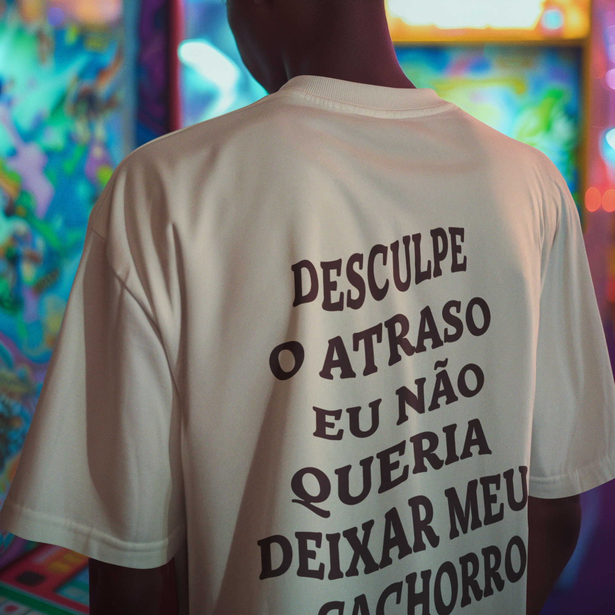 Camiseta Oversized - Desculpe o atraso