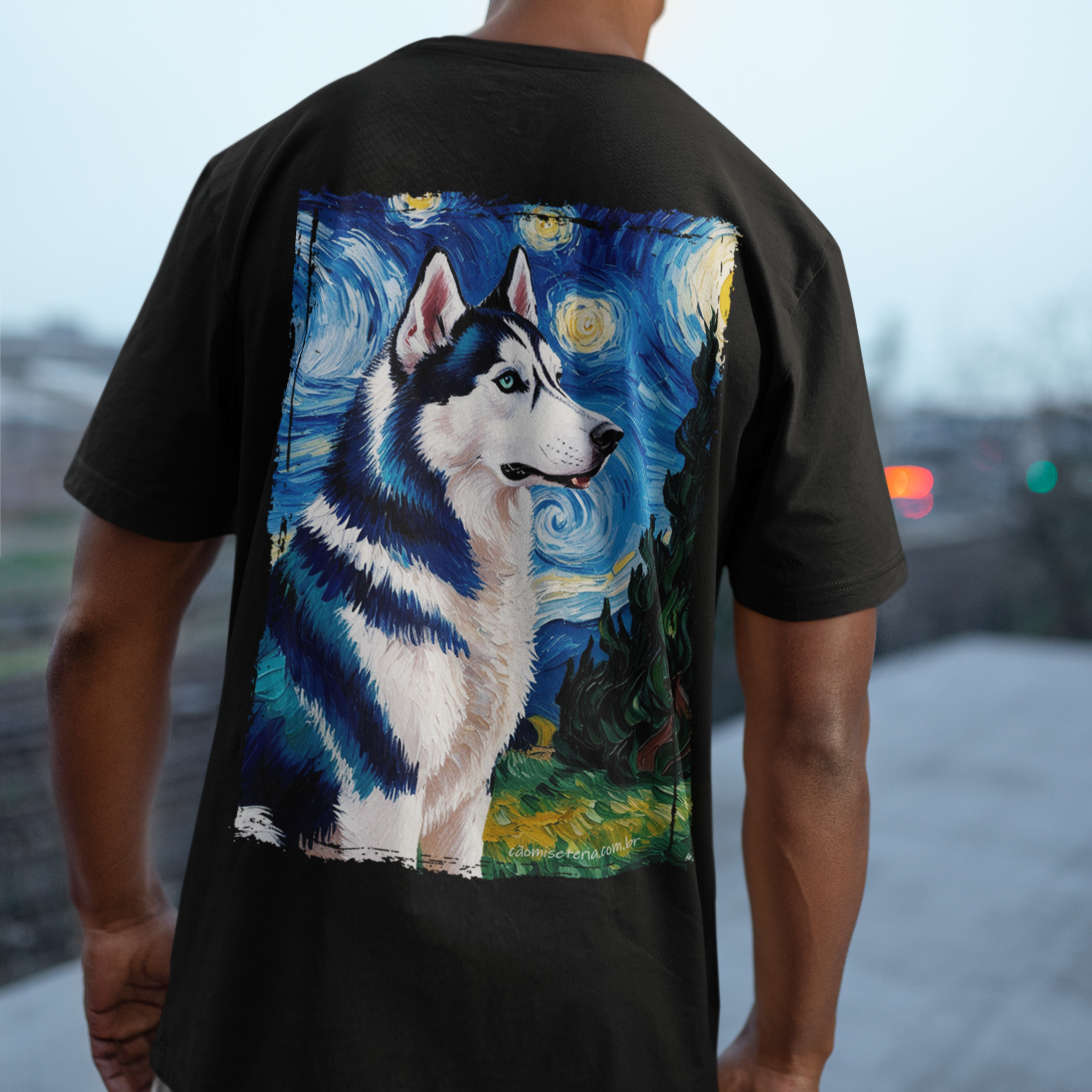 Camiseta - Husky Van Gogh