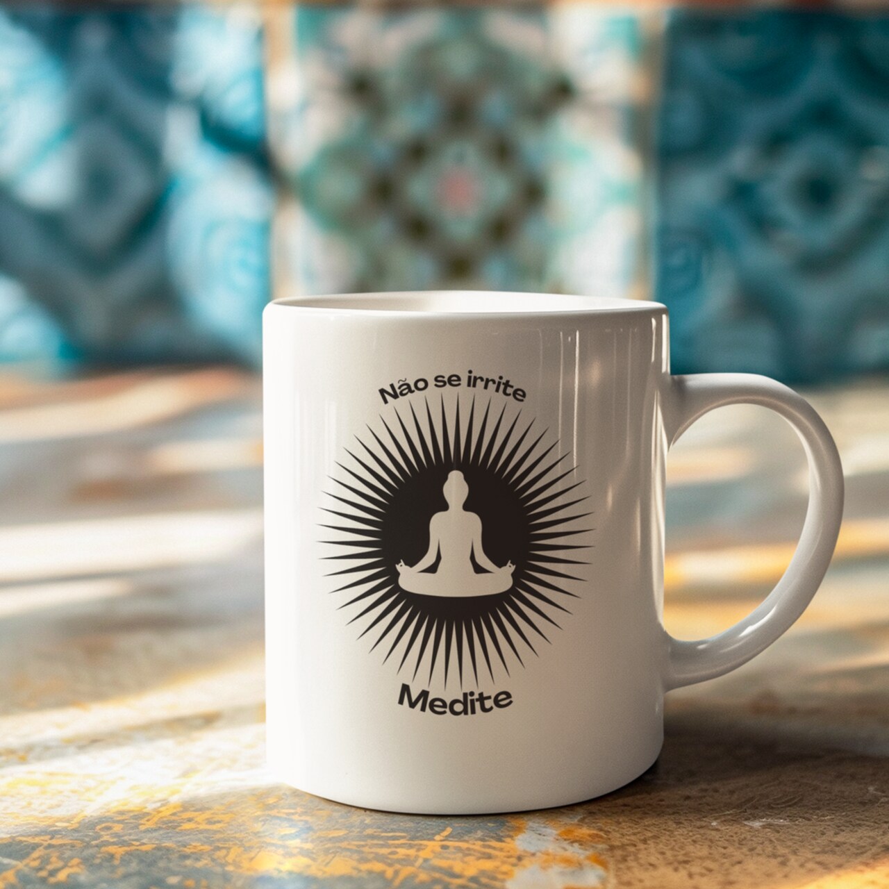 Caneca de Yoga Meditação Solar