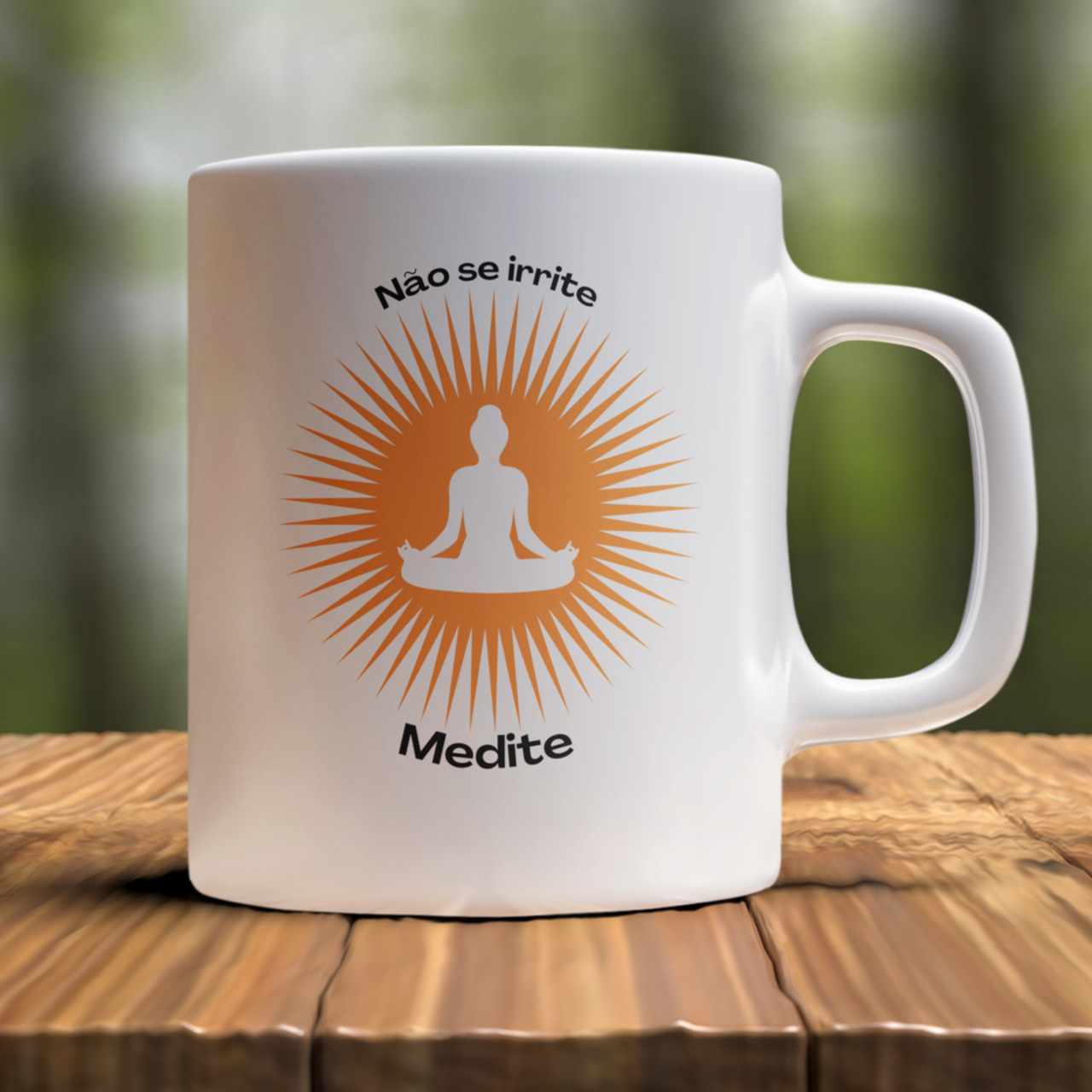 Caneca de Yoga Meditação Solar - Laranja