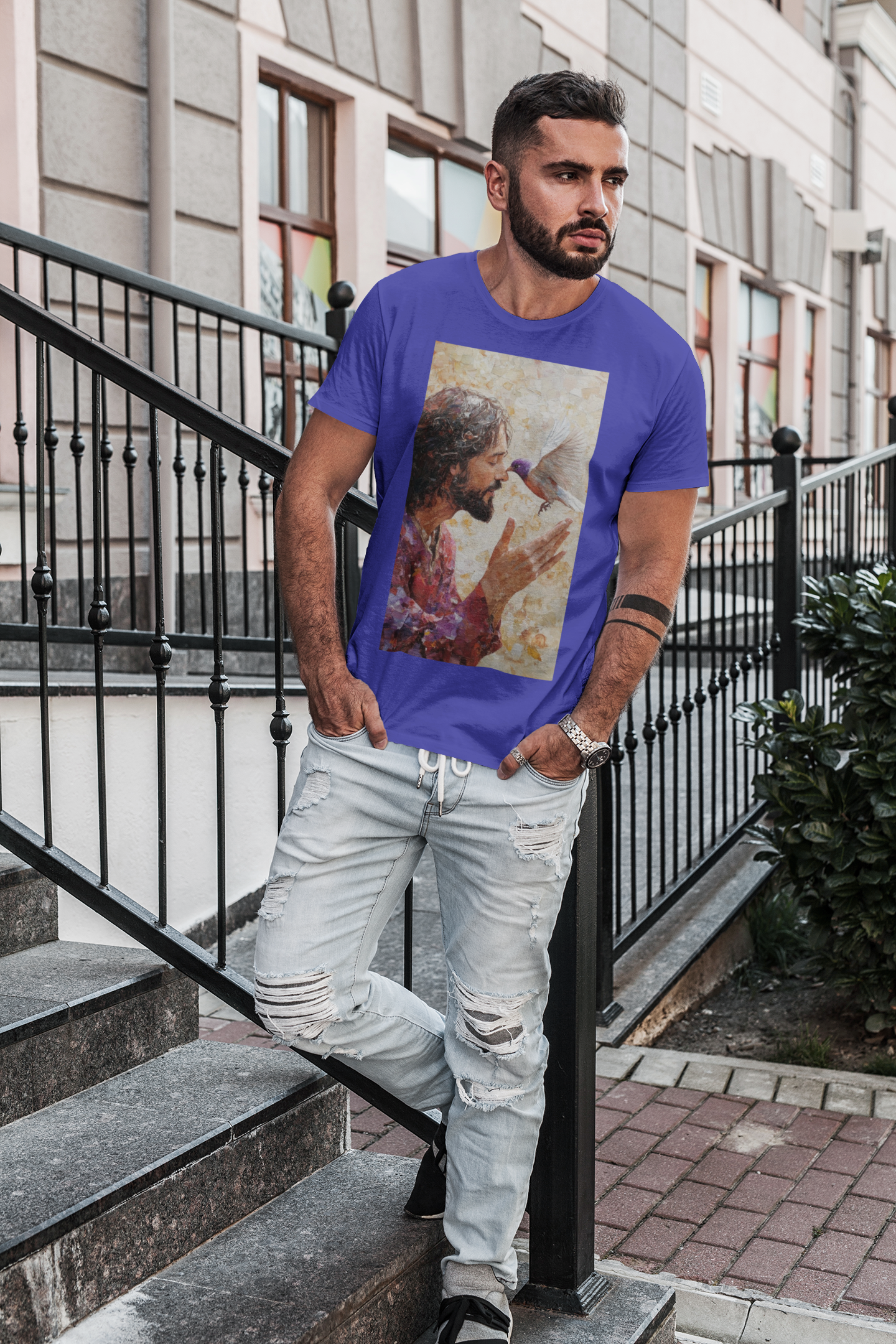 CAMISA PREMIUM JESUS E O PASSARO