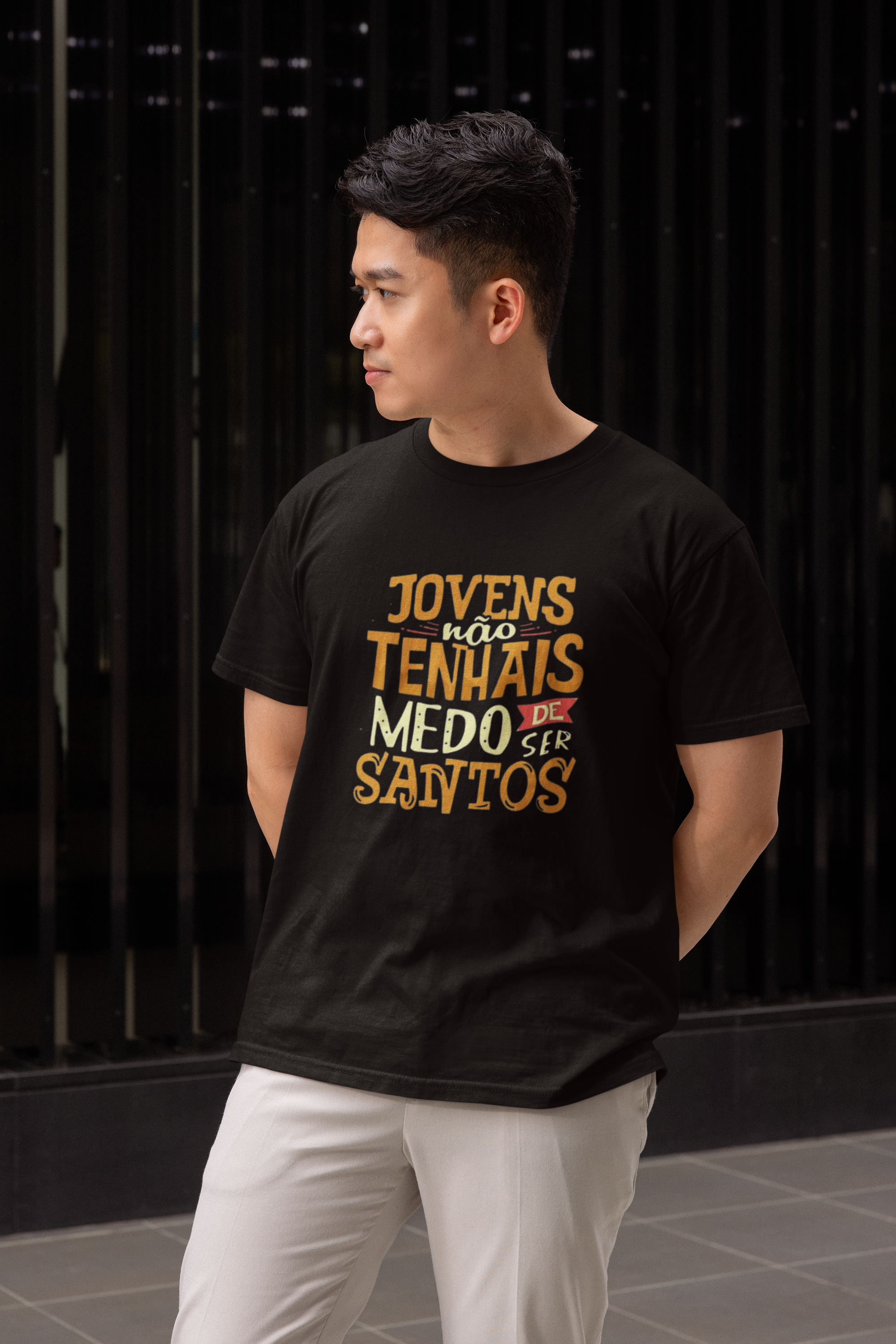 CAMISA NÃO TENHAIS MEDO DE SER SANTOS