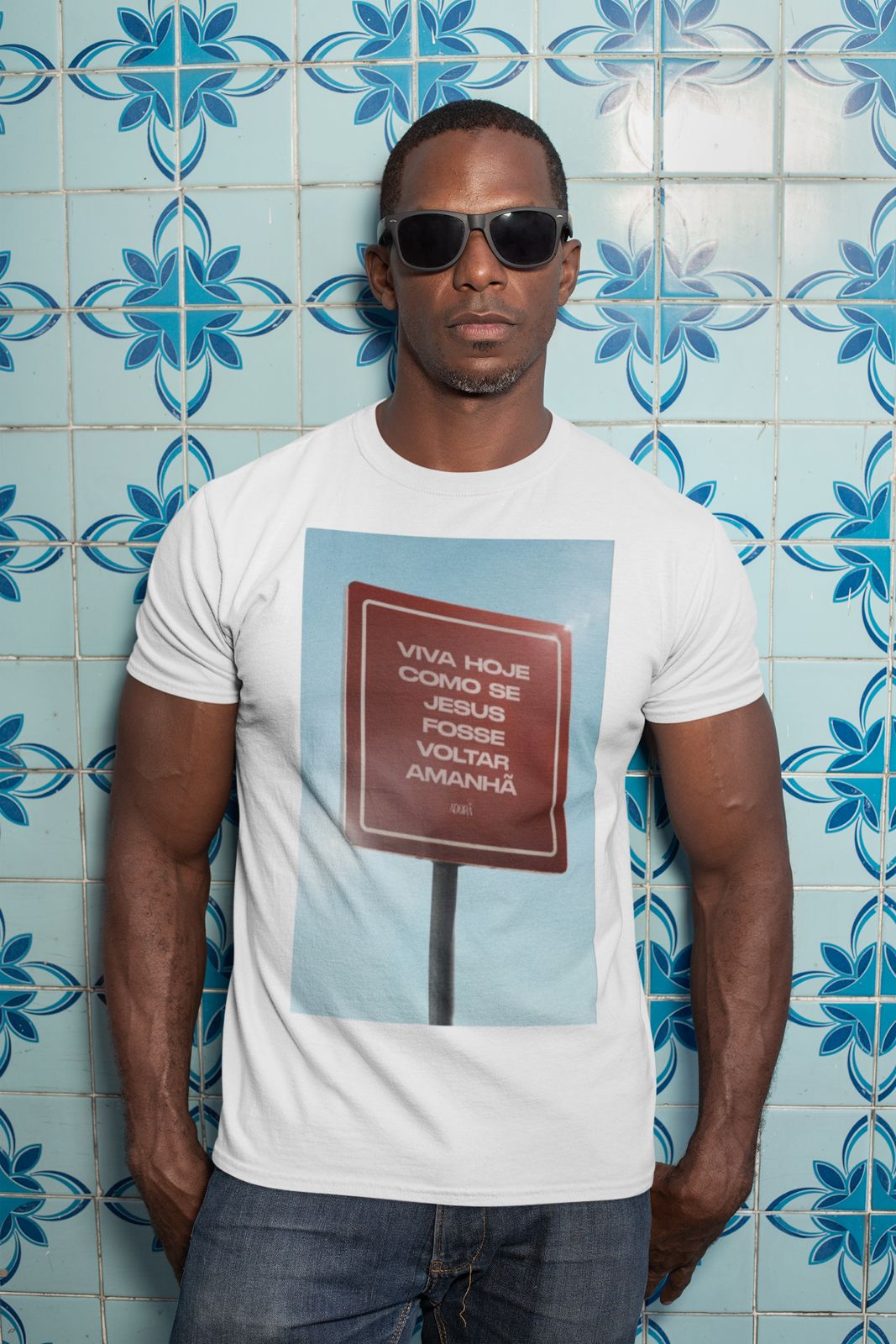 CAMISA ESTONADA VIVA COMO SE JESUS FOSSE VOLTAR AMANHÃ