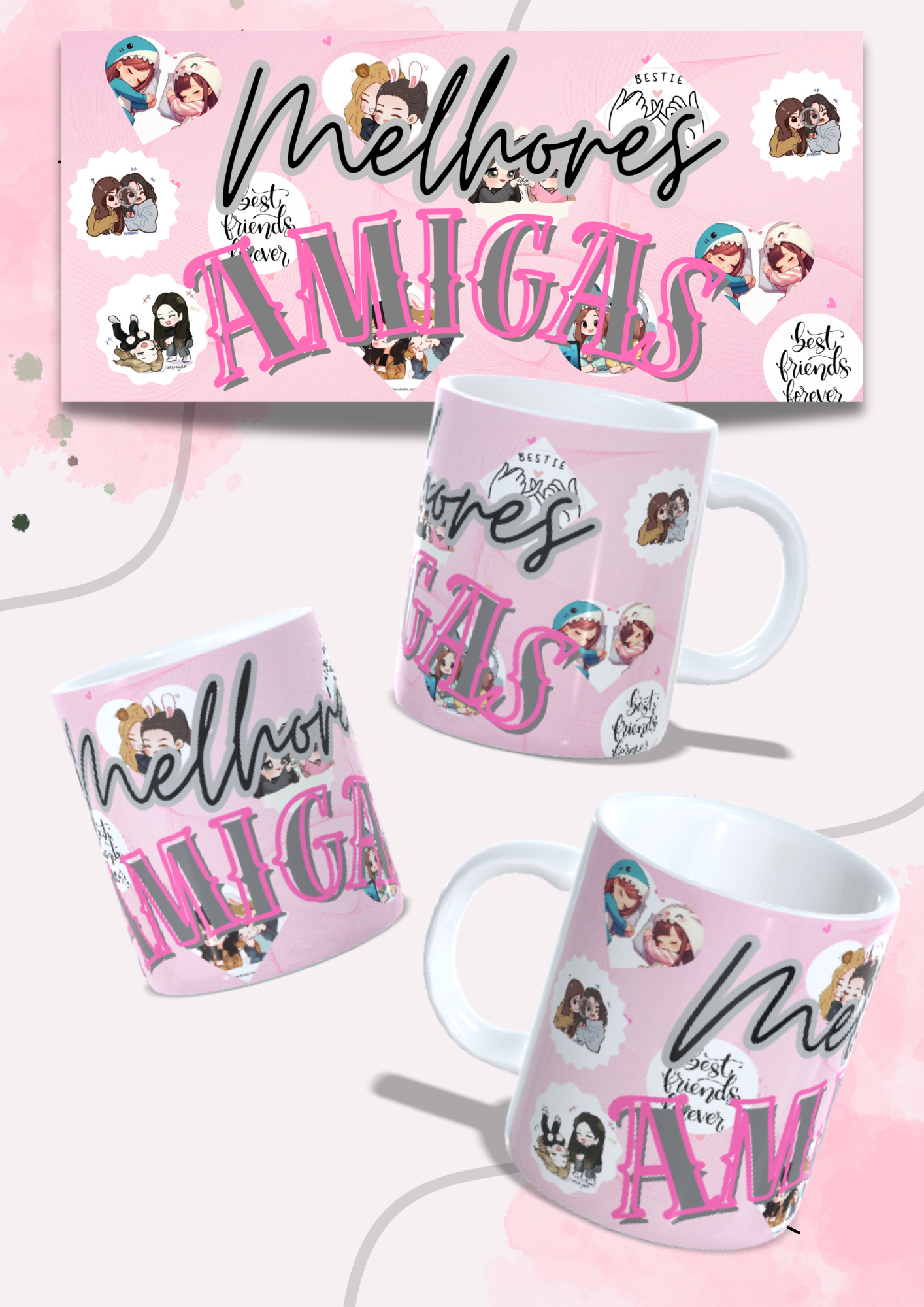 CANECAS MELHORES AMIGAS