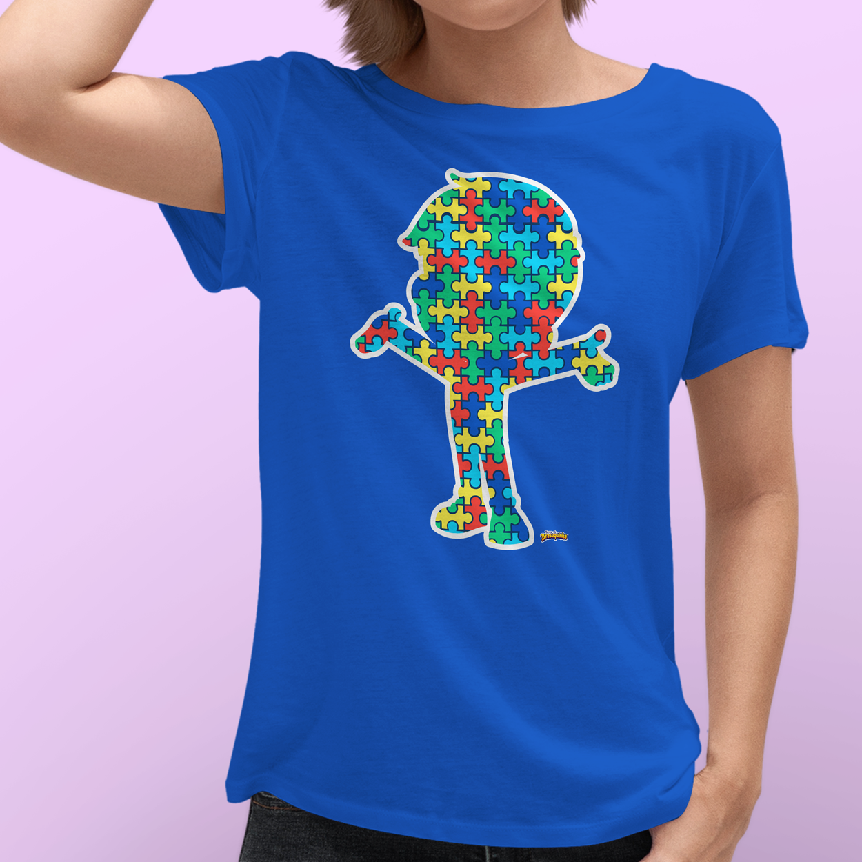 Camisa baby Look - Abraço Autista