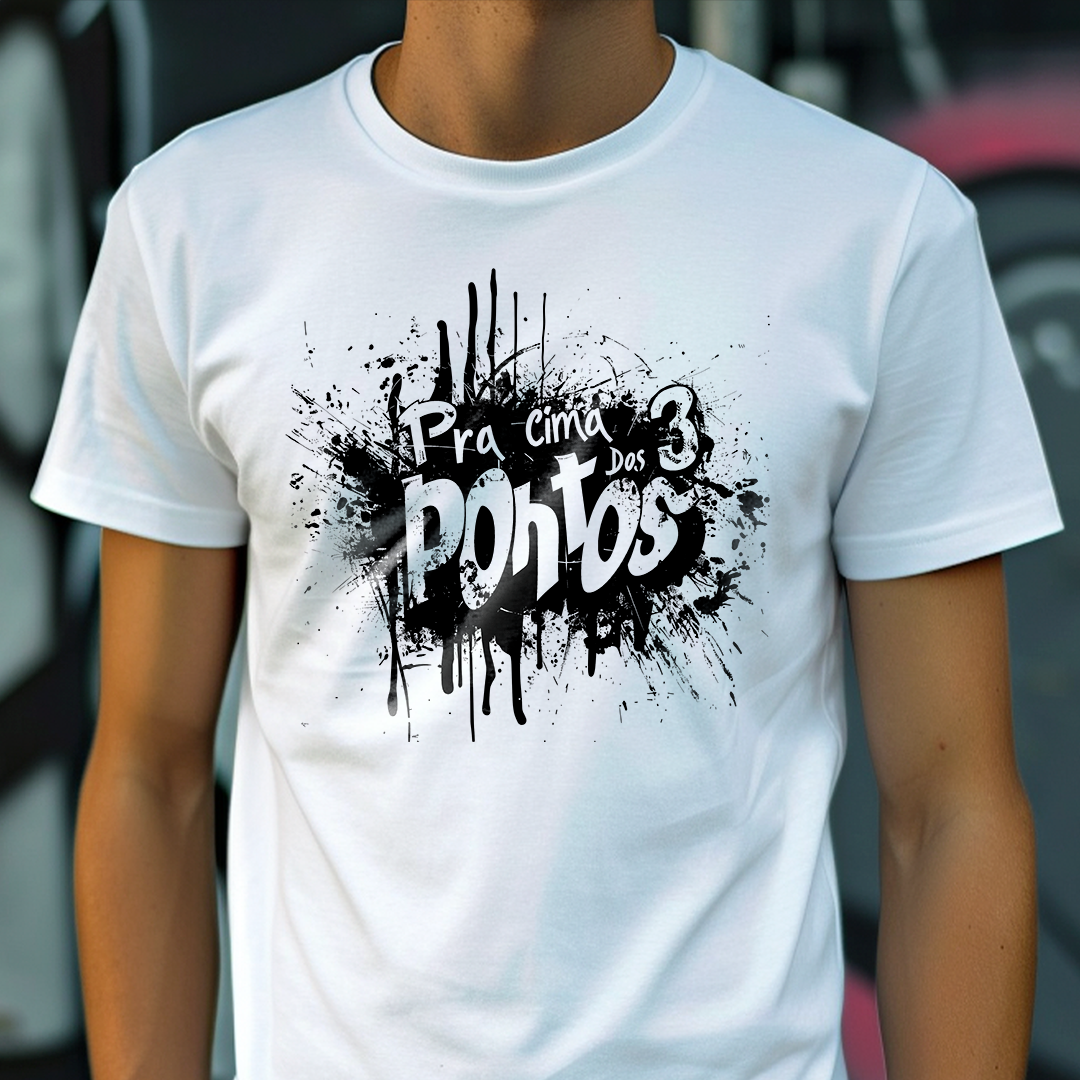 Camiseta Unissex Pra Cima dos 3 Pontos