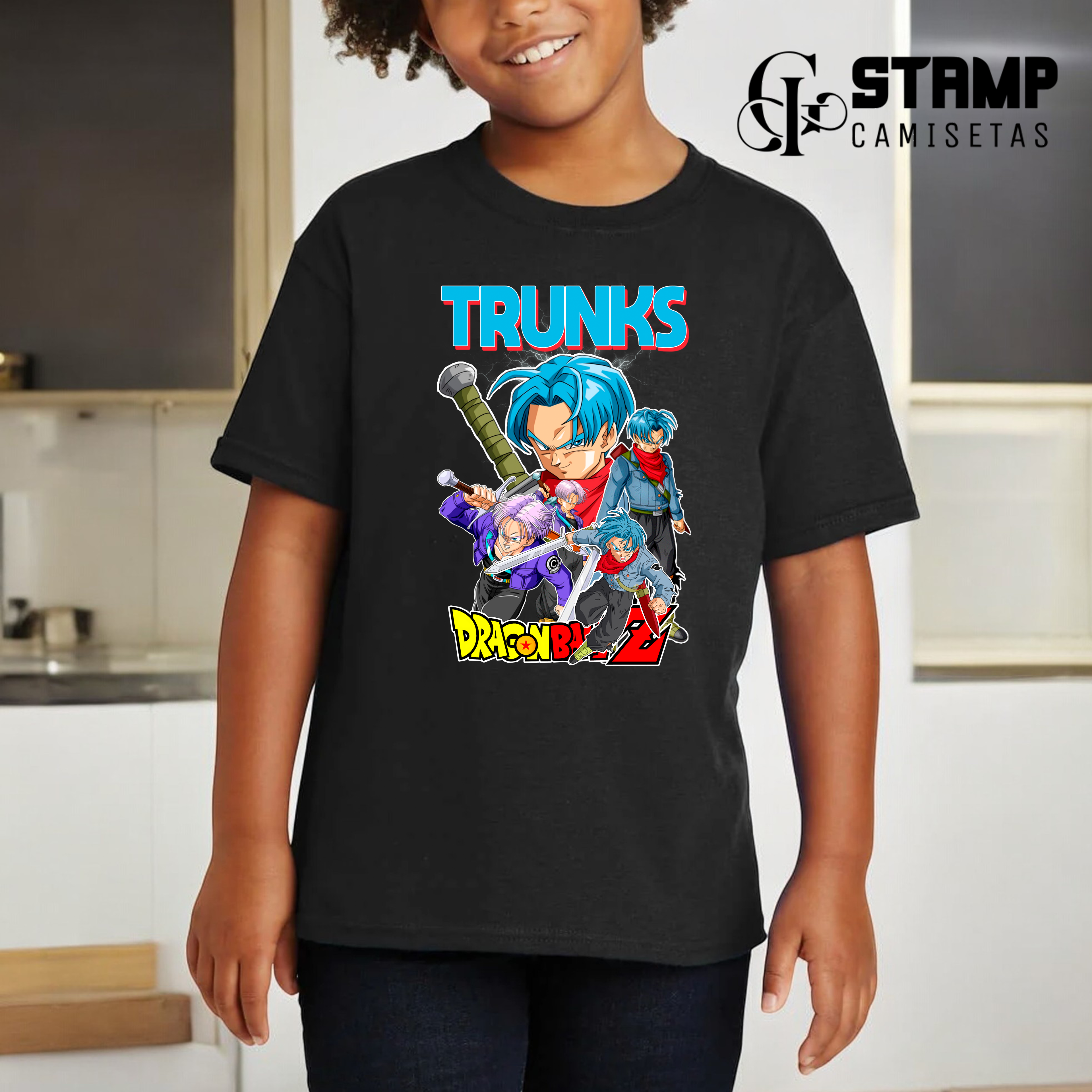 Camiseta Infantil 10/14 anos Dragon Ball Z Trunks