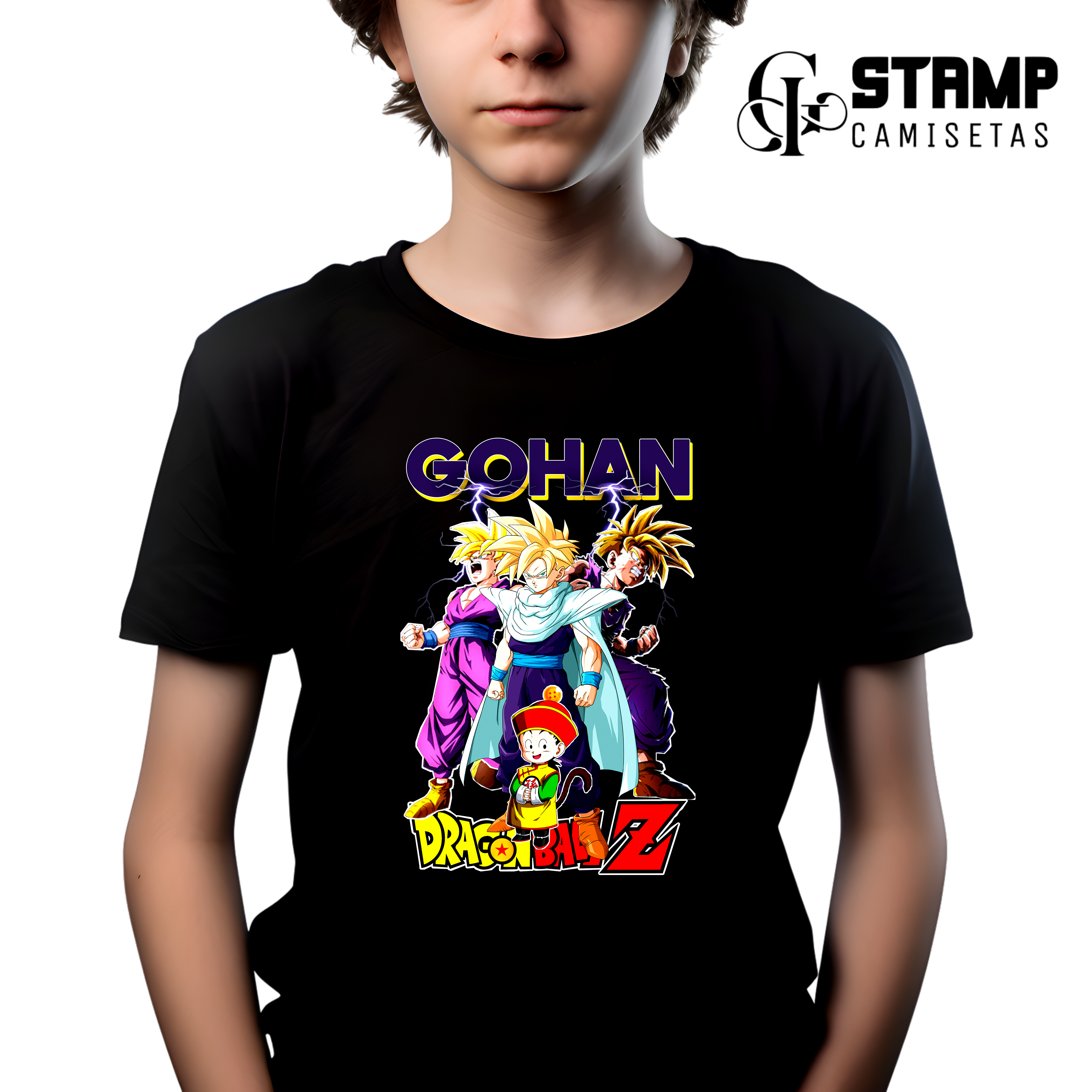 Camiseta Infantil 10/14 anos Dragon Ball Z Gohan