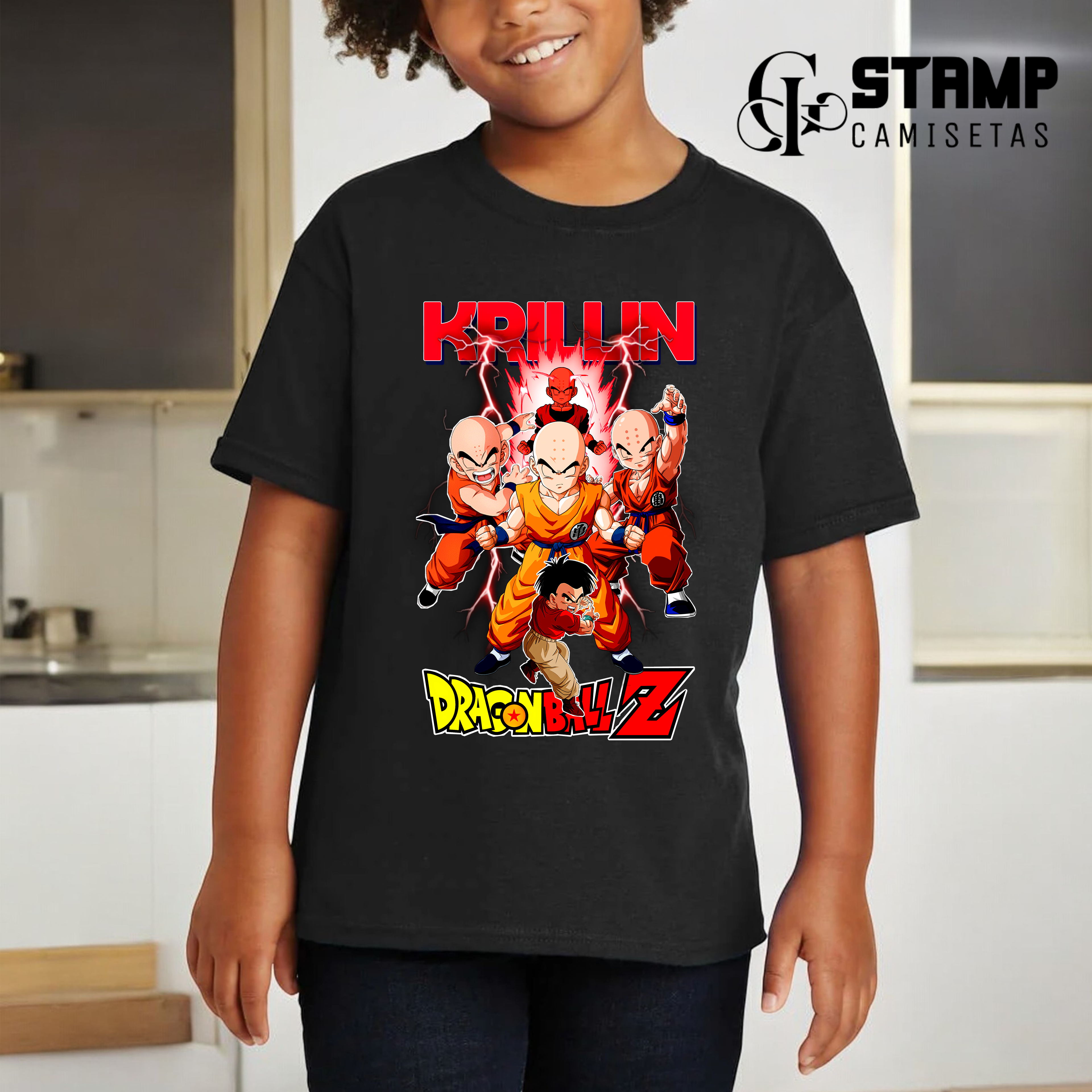 Camiseta Infantil 10/14 anos Dragon Ball Z Krillin
