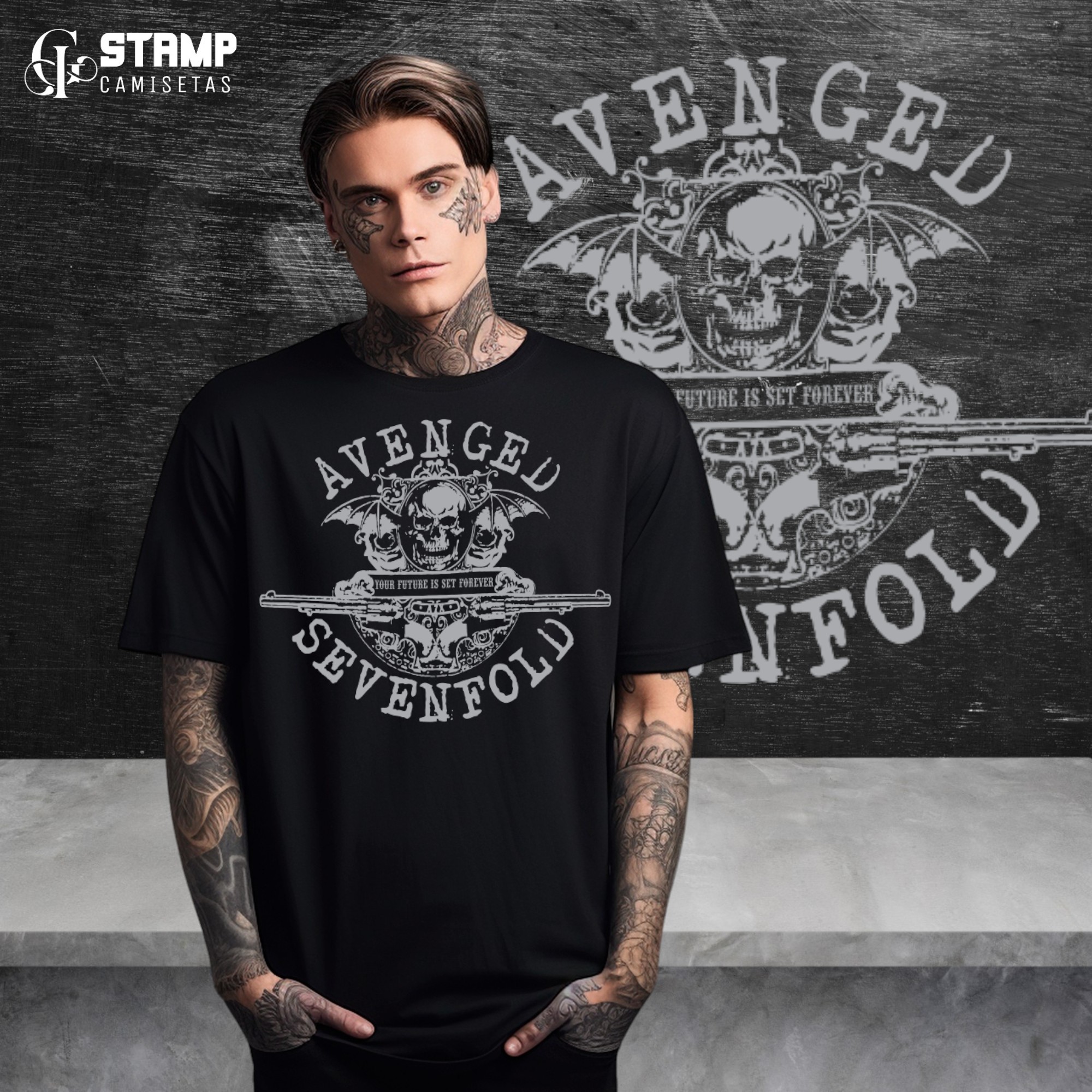 Camiseta oversized do Avenged Sevenfold