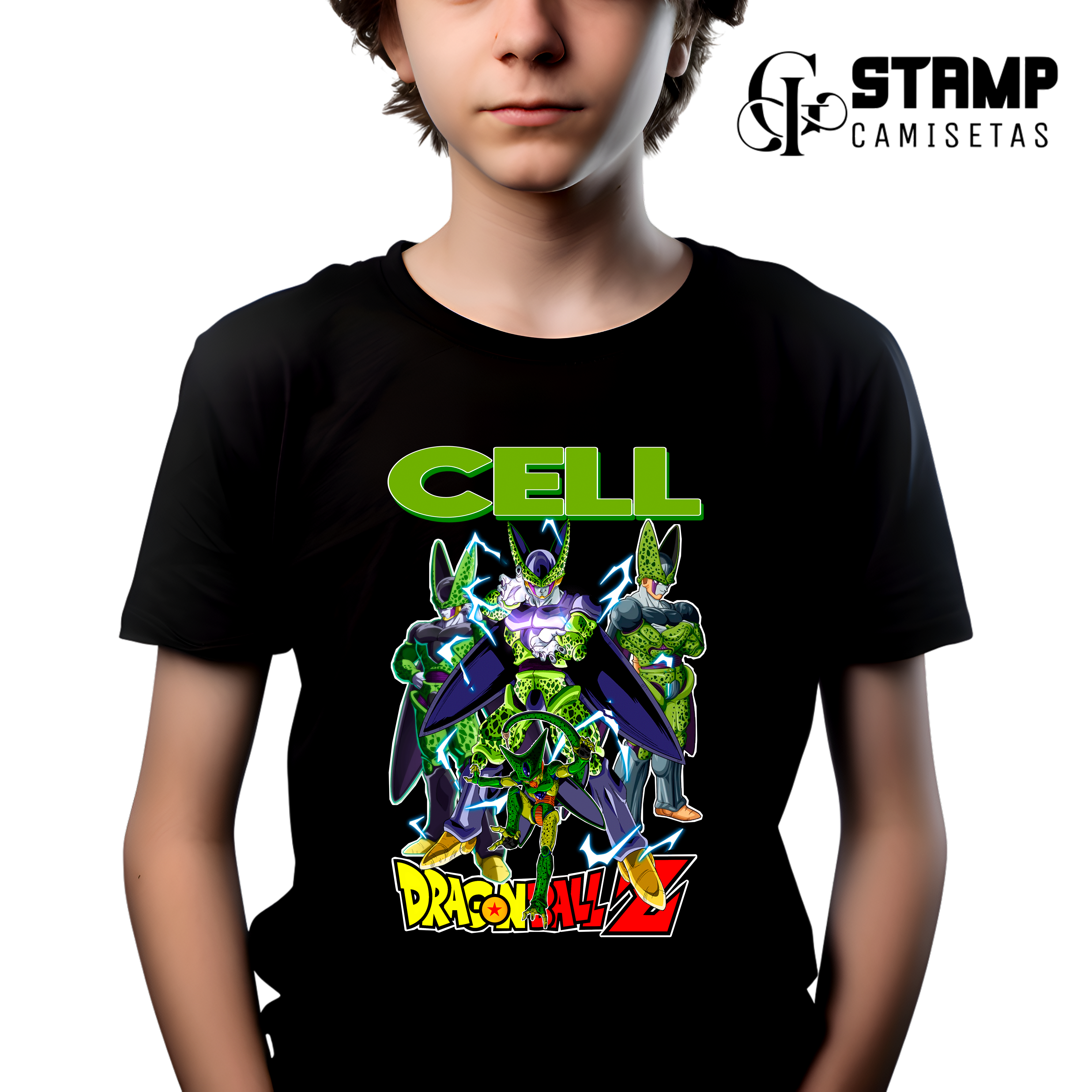 Camiseta Infantil 10/14 anos Dragon Ball Z Cell