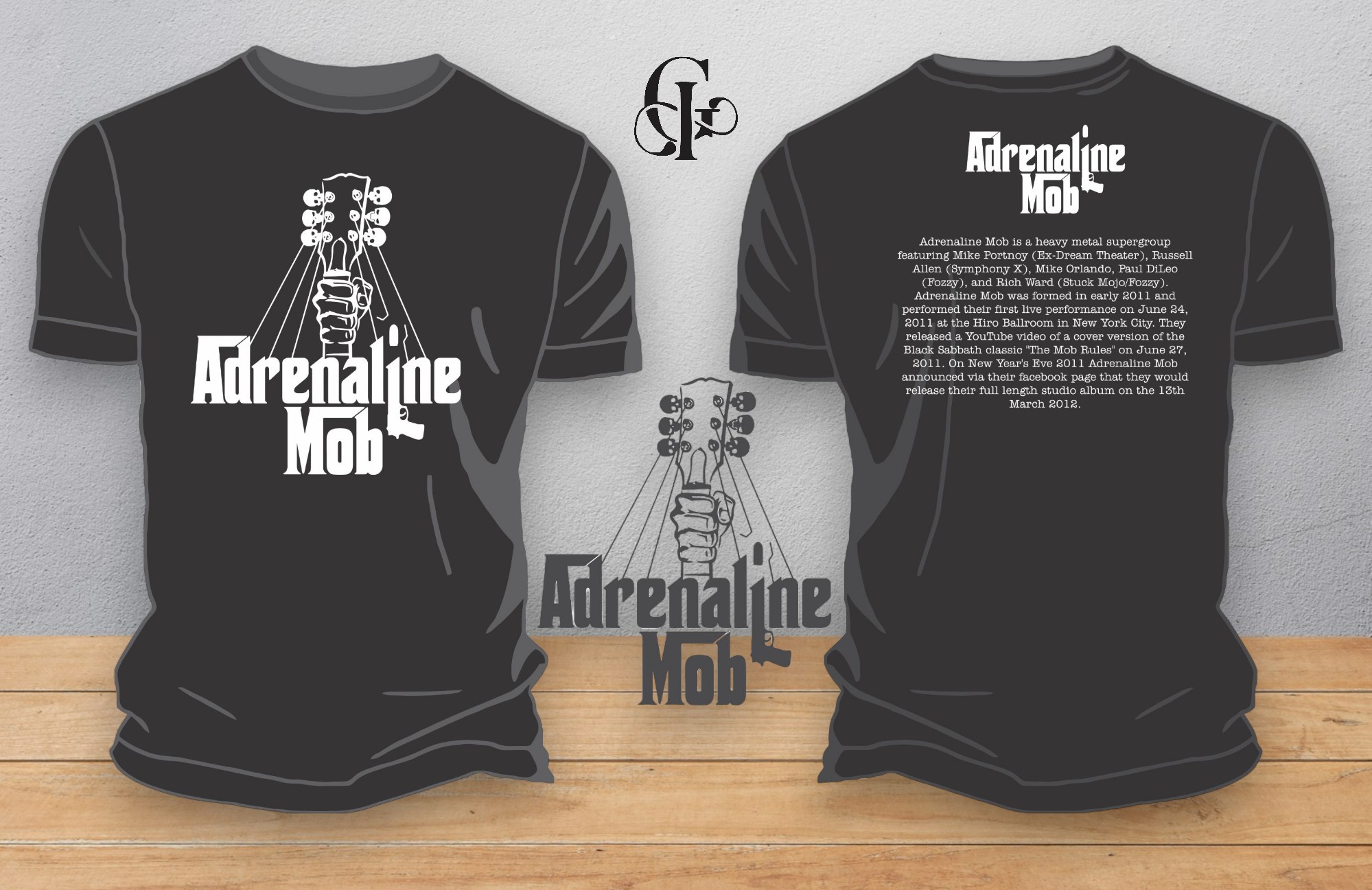 Camiseta exclusiva da banda Adrenaline Mob