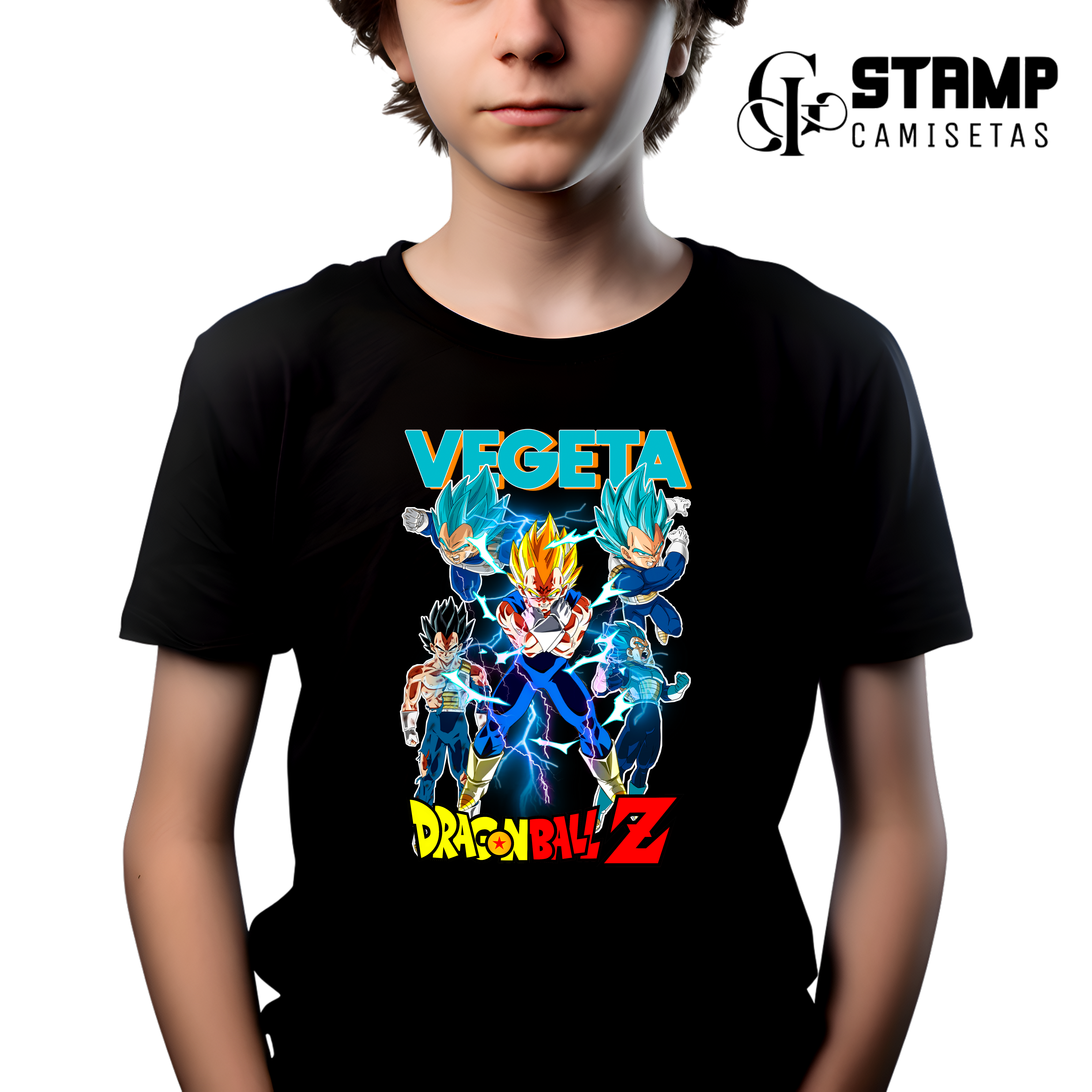 Camiseta Infantil 10/14 anos Dragon Ball Z Vegeta