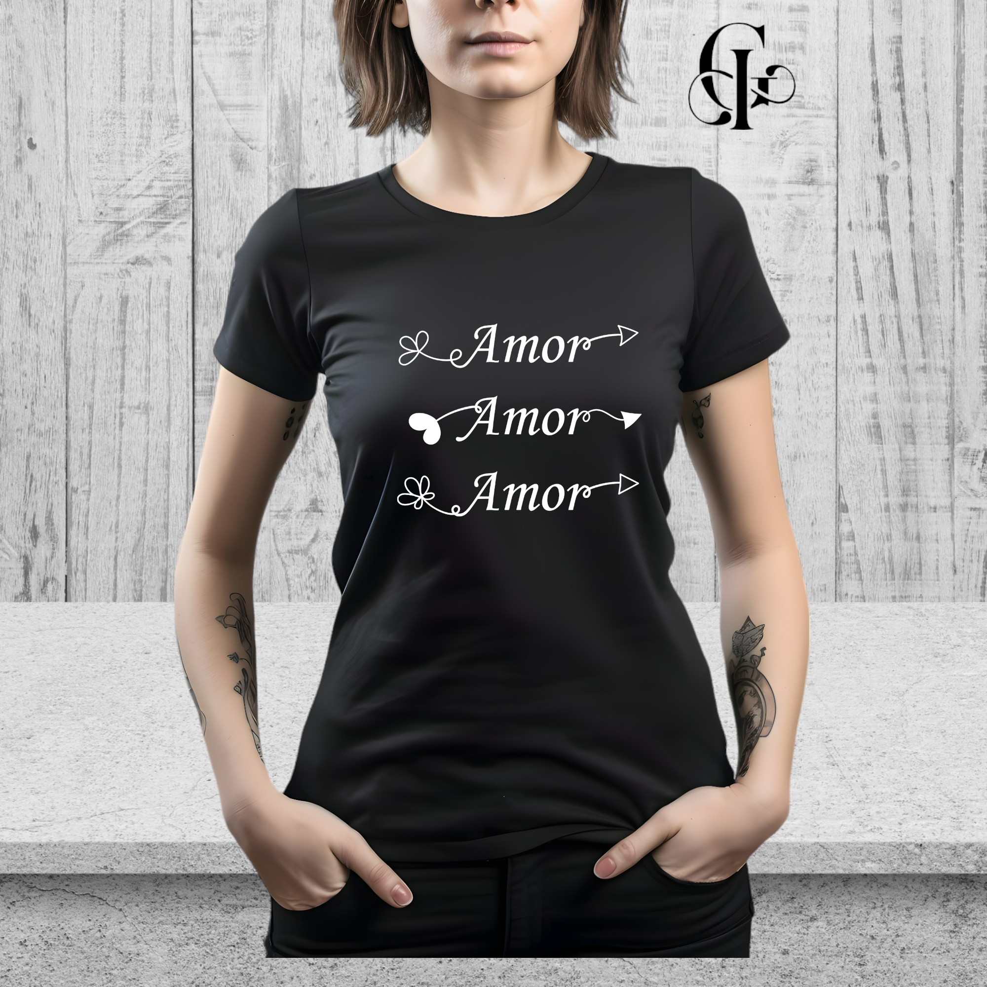 Camiseta Frases-Amor Amor Amor