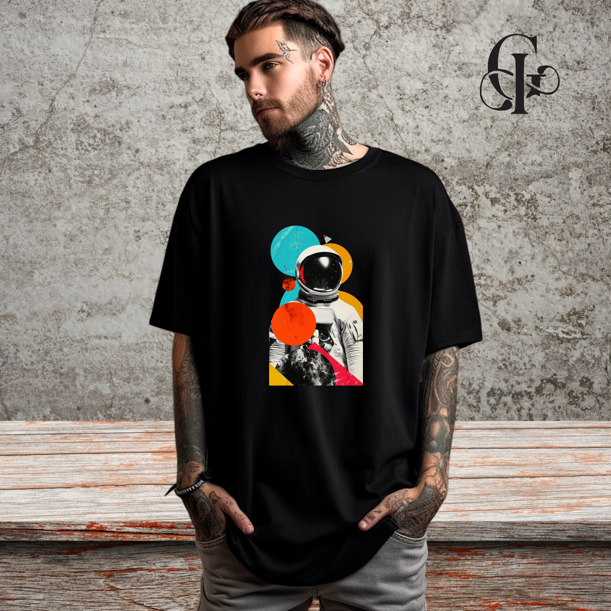 Camiseta Astronauta Colorido - Explore o Universo com Estilo!