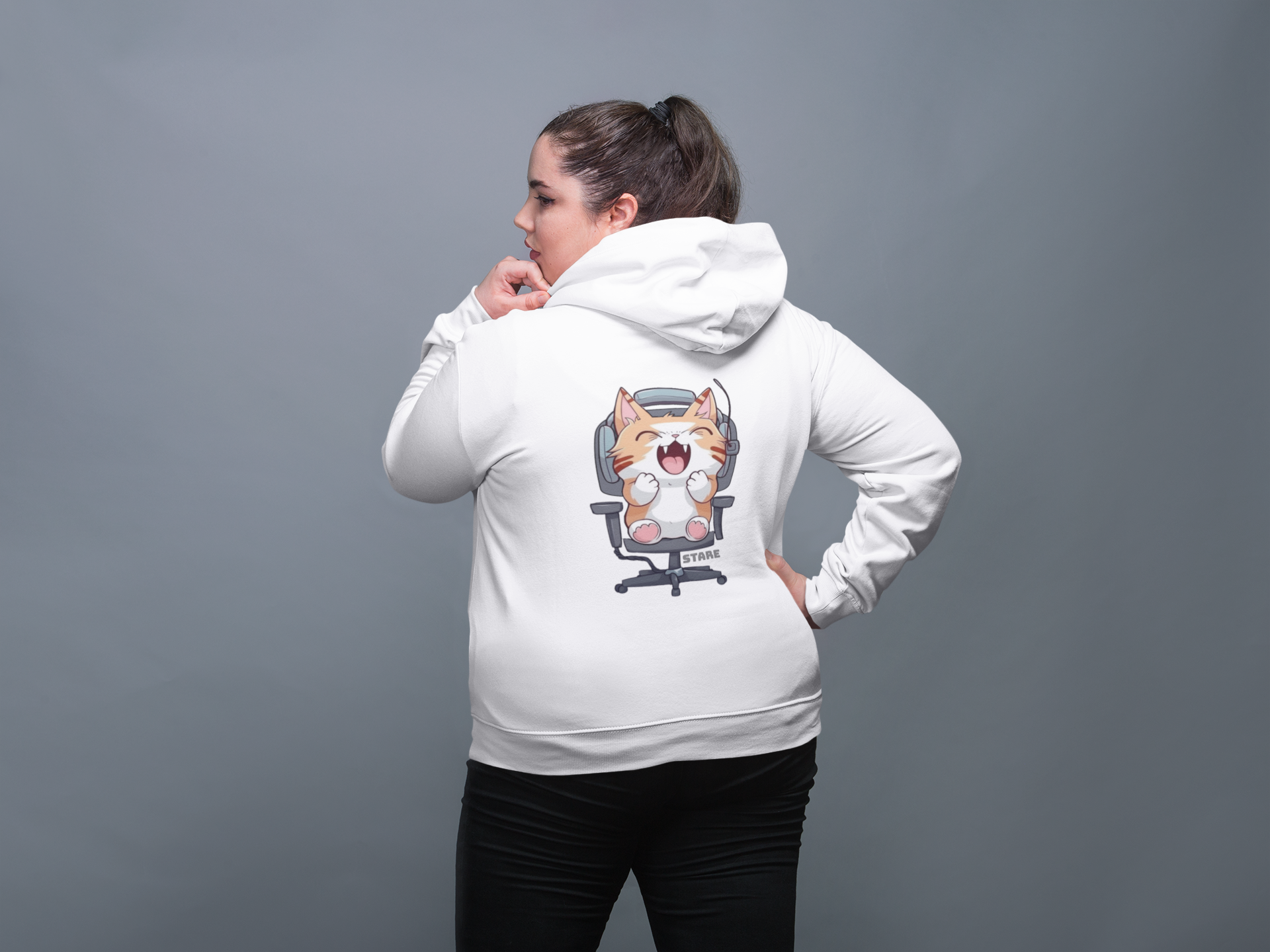 Moletom Com Zíper Cat B Gamer Stare