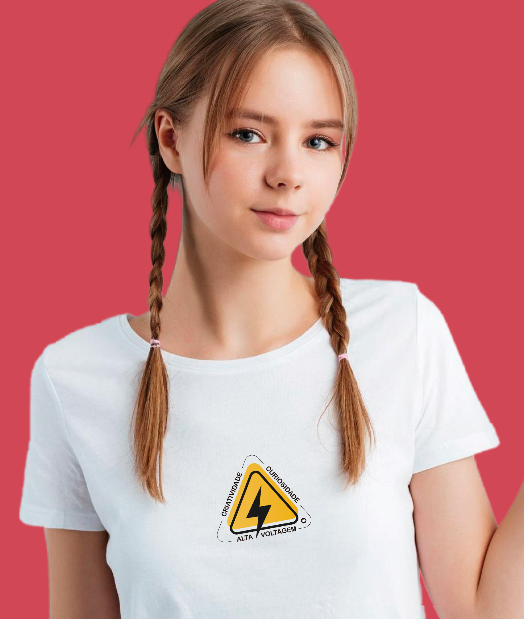 Camiseta Infantil : Menina (10 a 14) : Alta Voltagem Inclusão (Superdotação / Altas Habilidades)