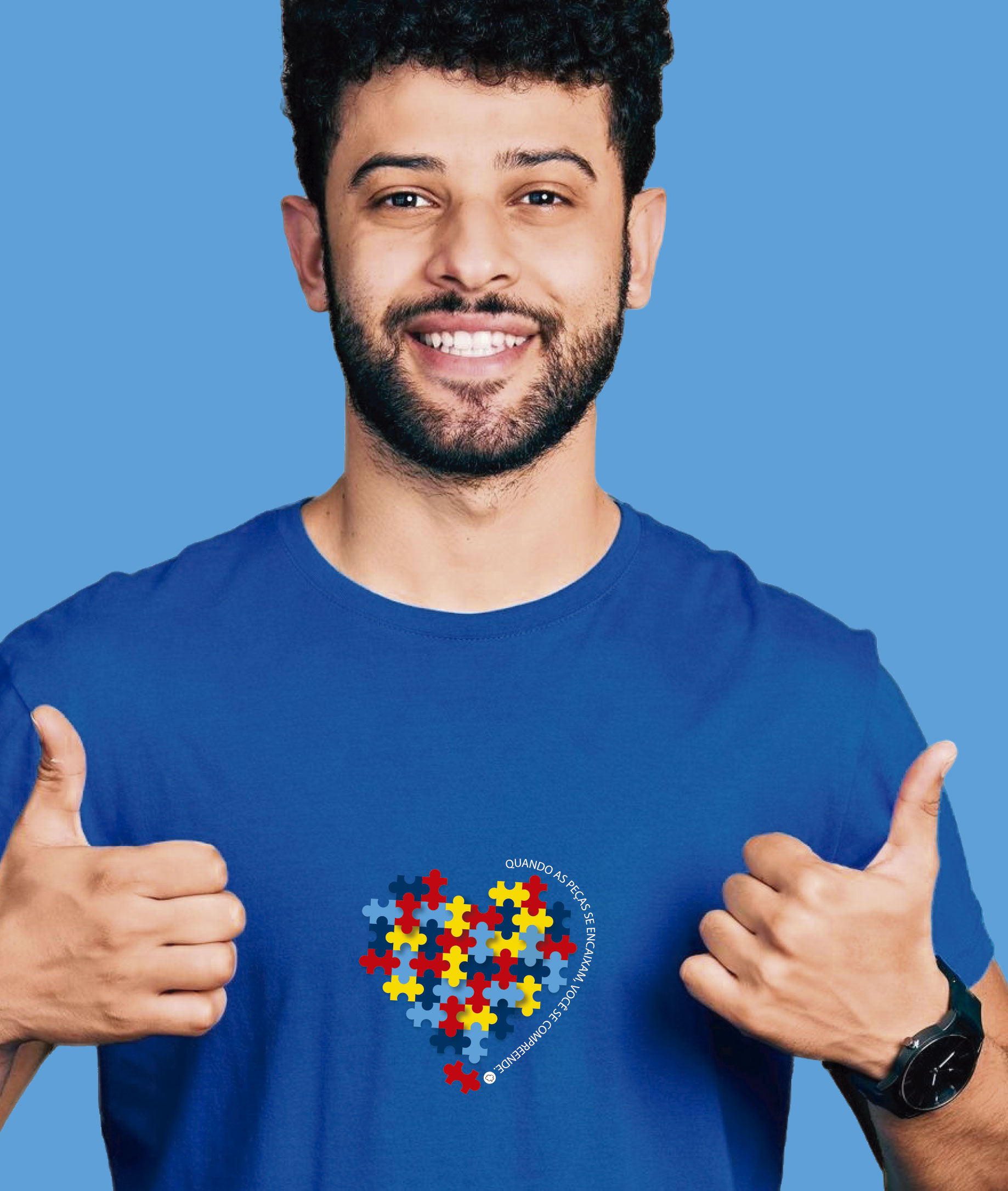 Camiseta Unissex (Masculina / Feminina) : Peças se Encaixam TEA (Espectro Autista)