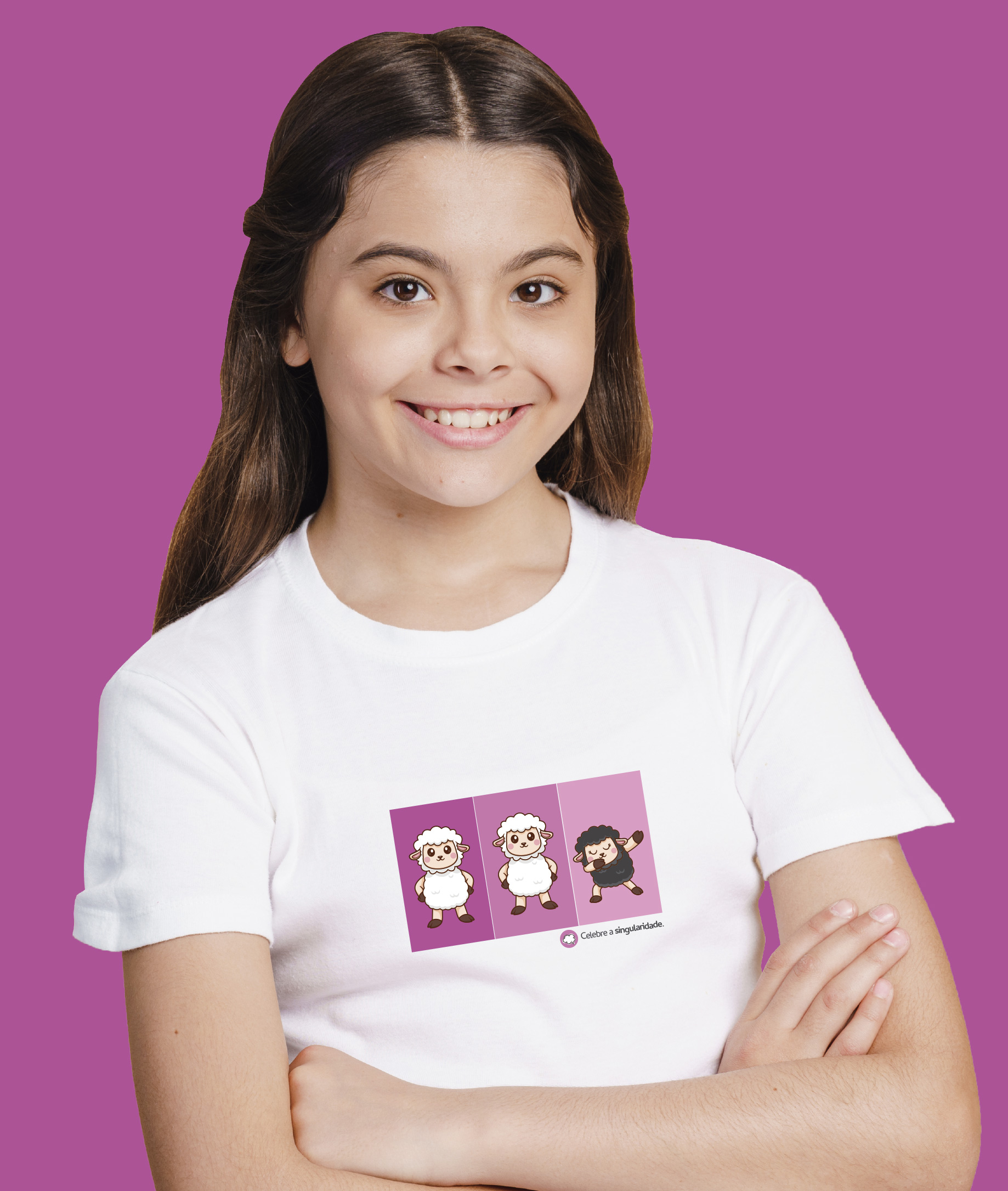Camiseta Infantil : Menina (10 a 14) : Celebre a Singularidade (Neurodiversidade / Autista / TDAH / Superdotação)