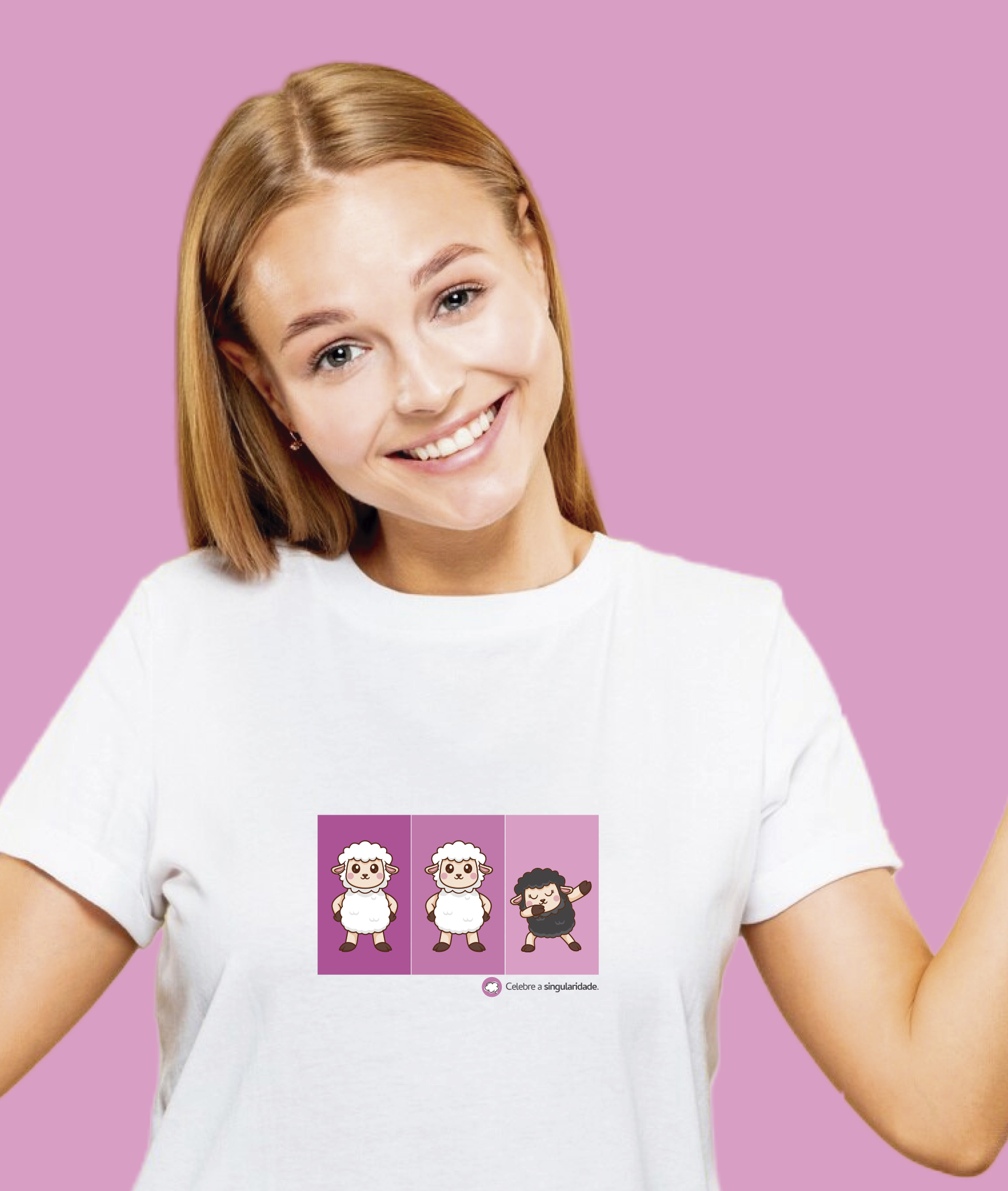 Camiseta Feminina : Celebre a Singularidade (Neurodiversidade / Autista / TDAH / Superdotação)