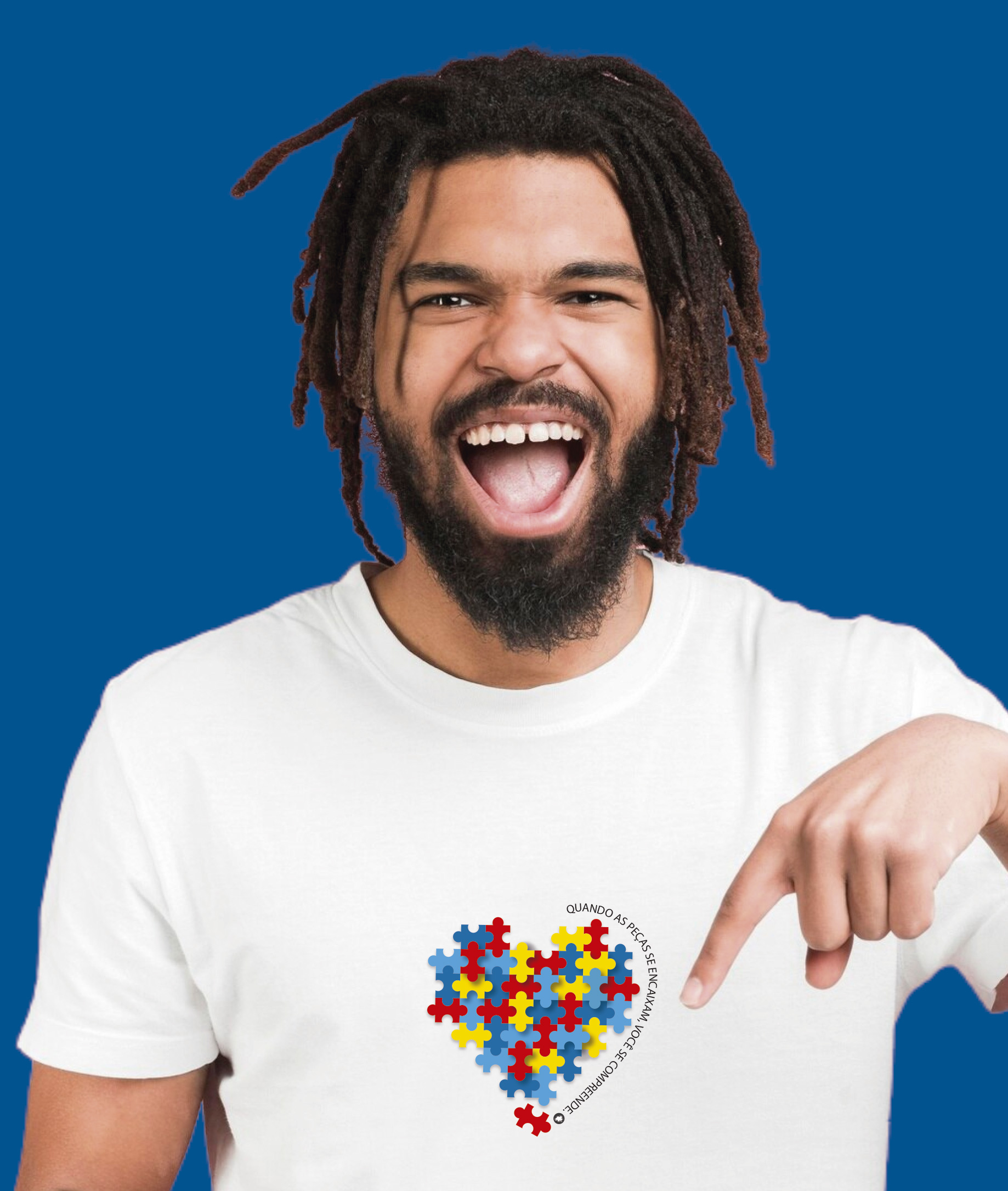 Camiseta Unissex (Masculino / Feminino) : Peças se Encaixam TEA (Espectro Autista)