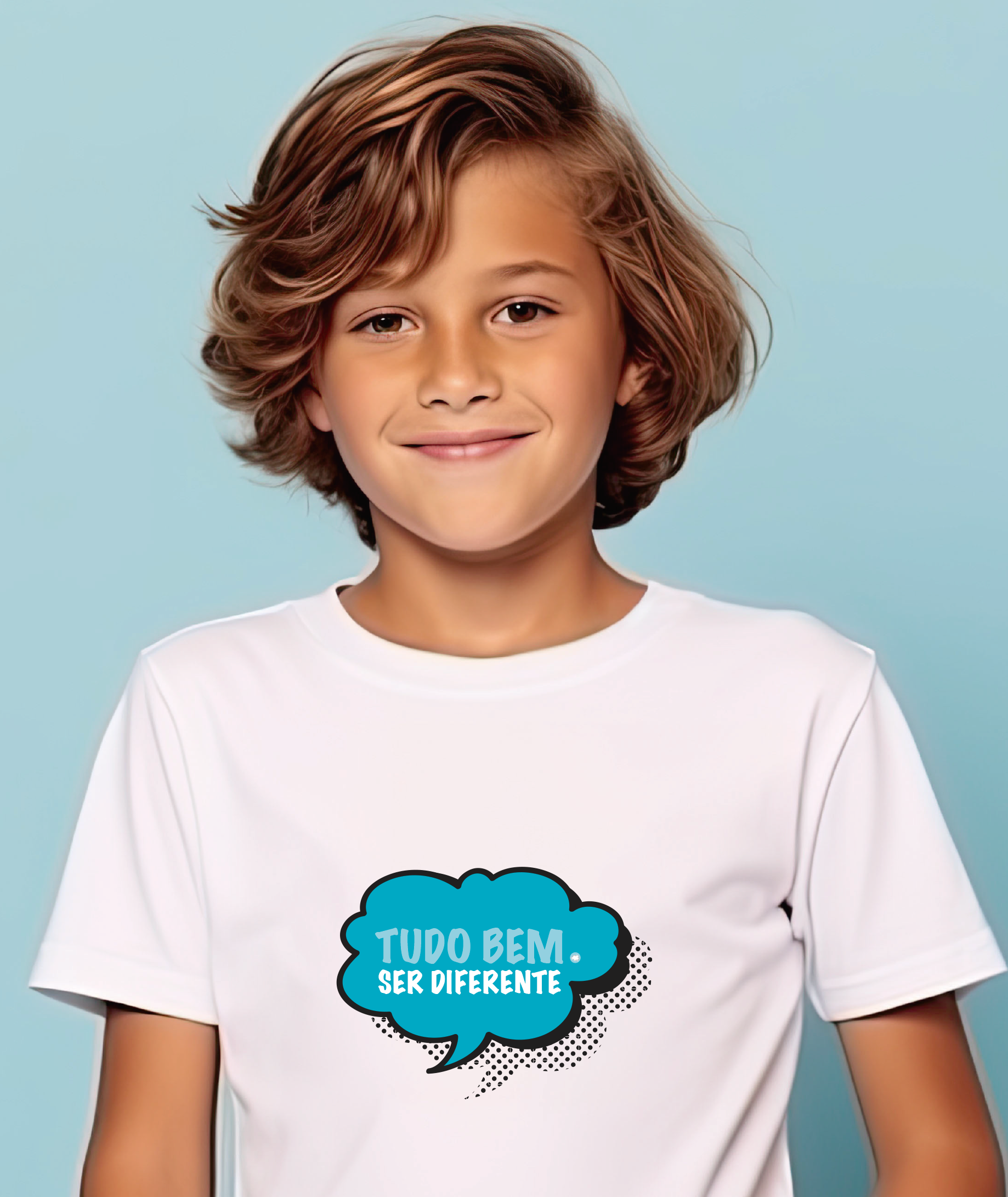Camiseta Infantil : Menino (10 a 14) : Ser Diferente (Inclusão / Autista / TDAH / Superdotação)
