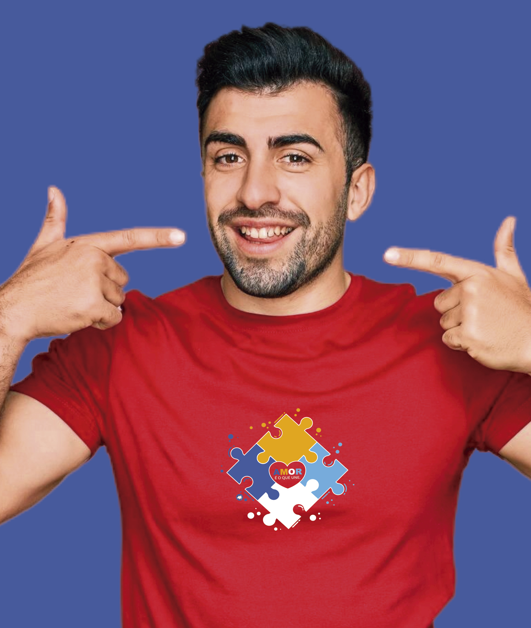 Camiseta Unissex Masculina / Feminina : Amor nos Une TEA (Espectro Autista)