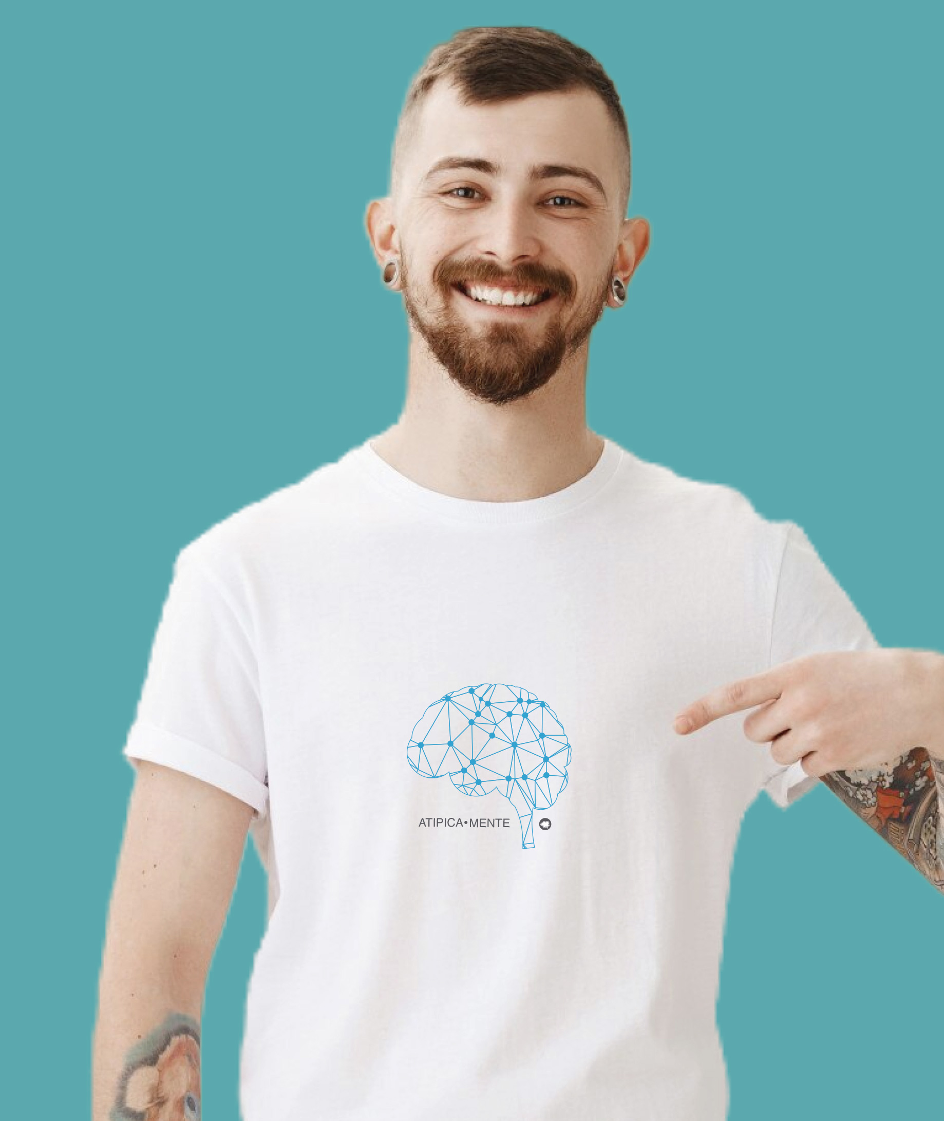 Camiseta Masculina : AtipicaMente (Inclusão / Autista / TDAH / Superdotação)